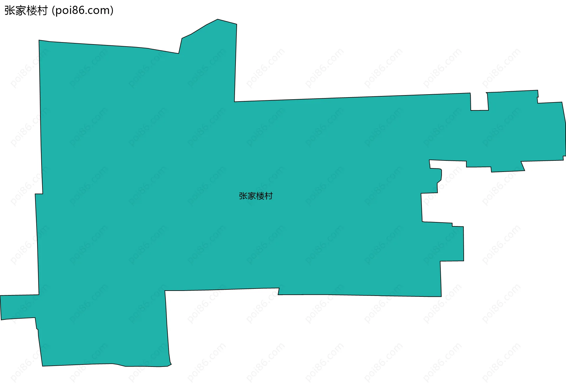 张家楼村边界地图