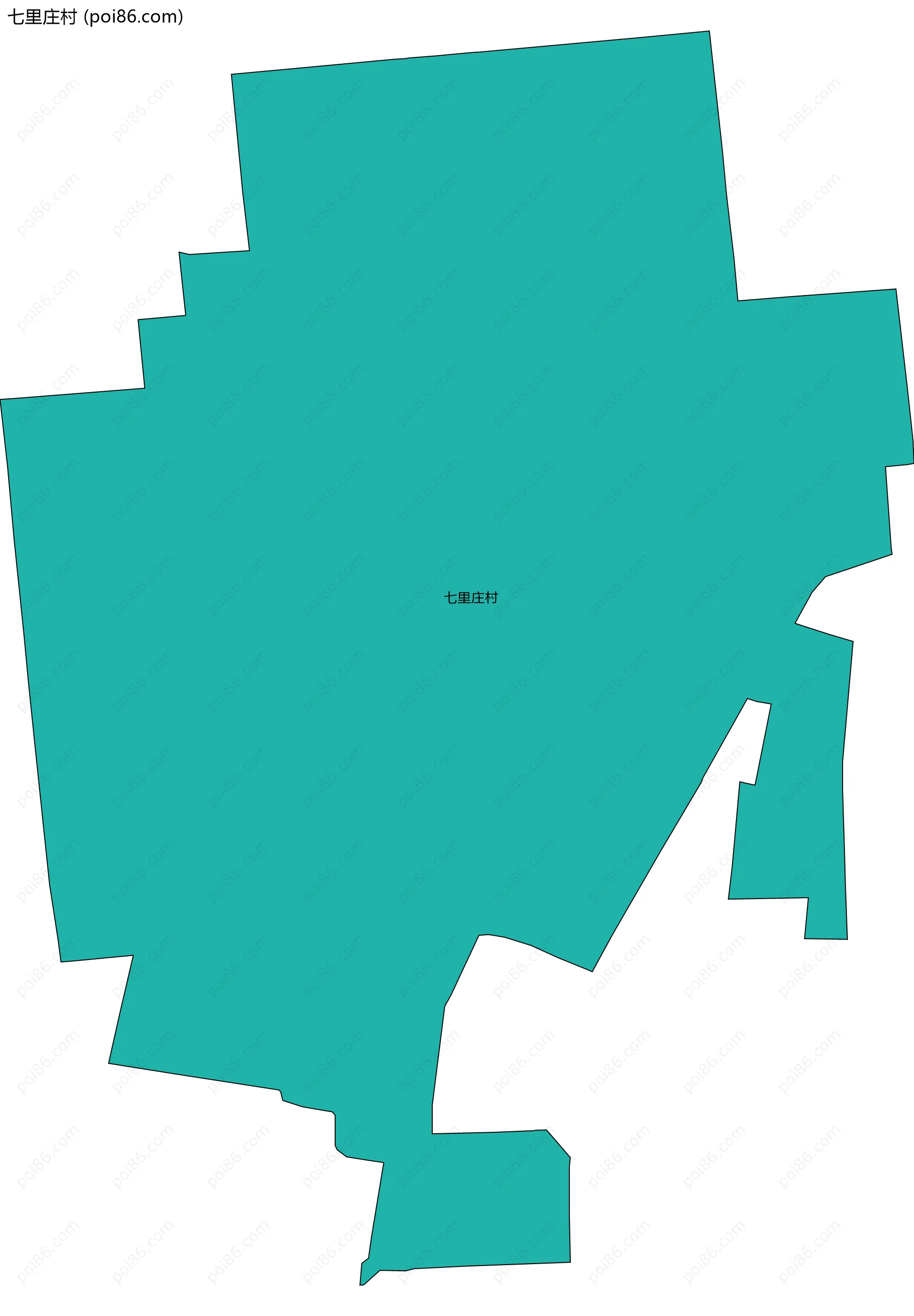 七里庄村边界地图