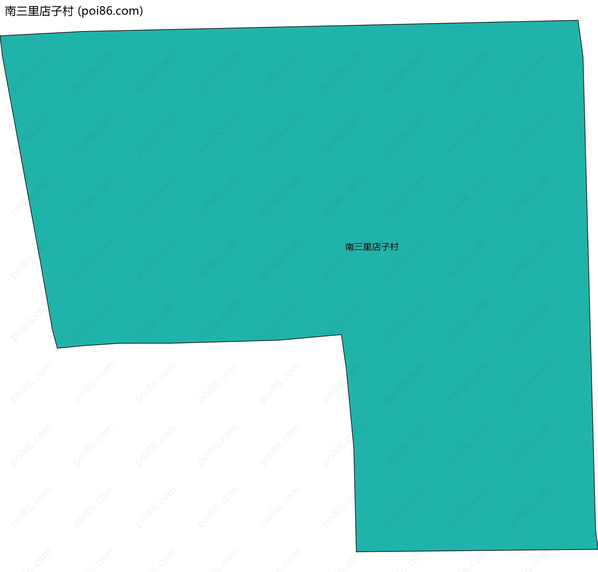 南三里店子村边界地图