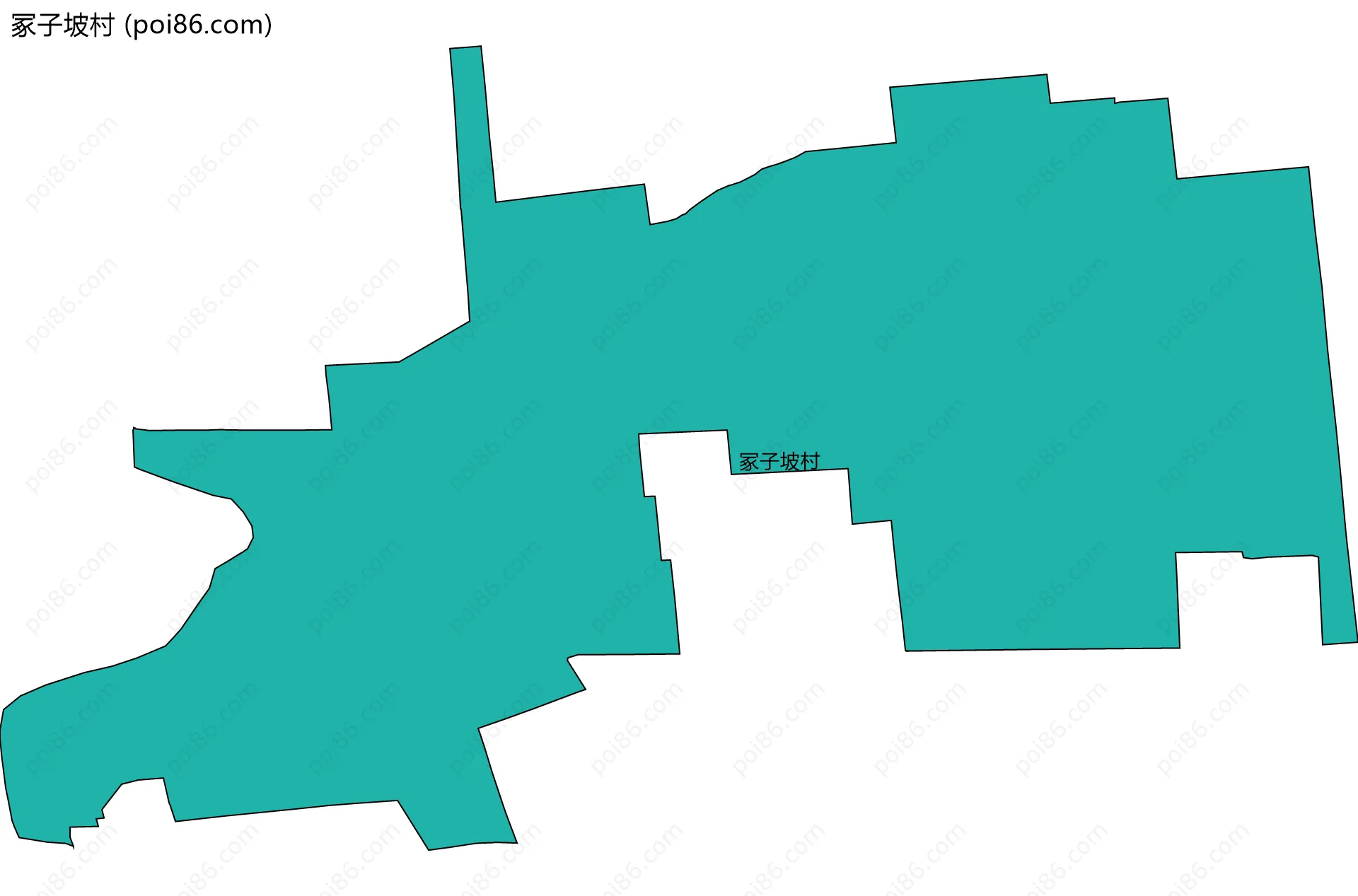 冢子坡村边界地图