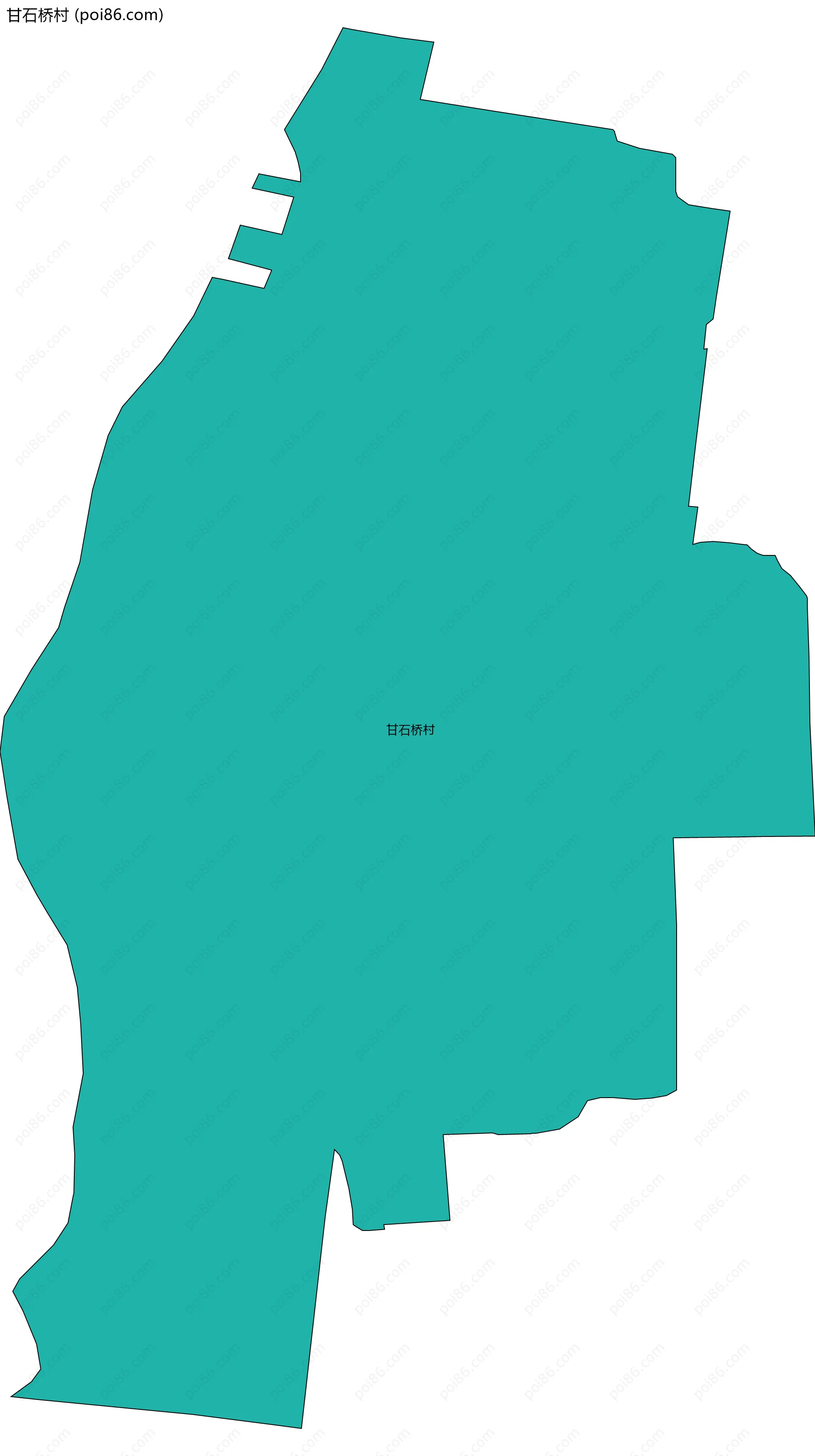 甘石桥村边界地图