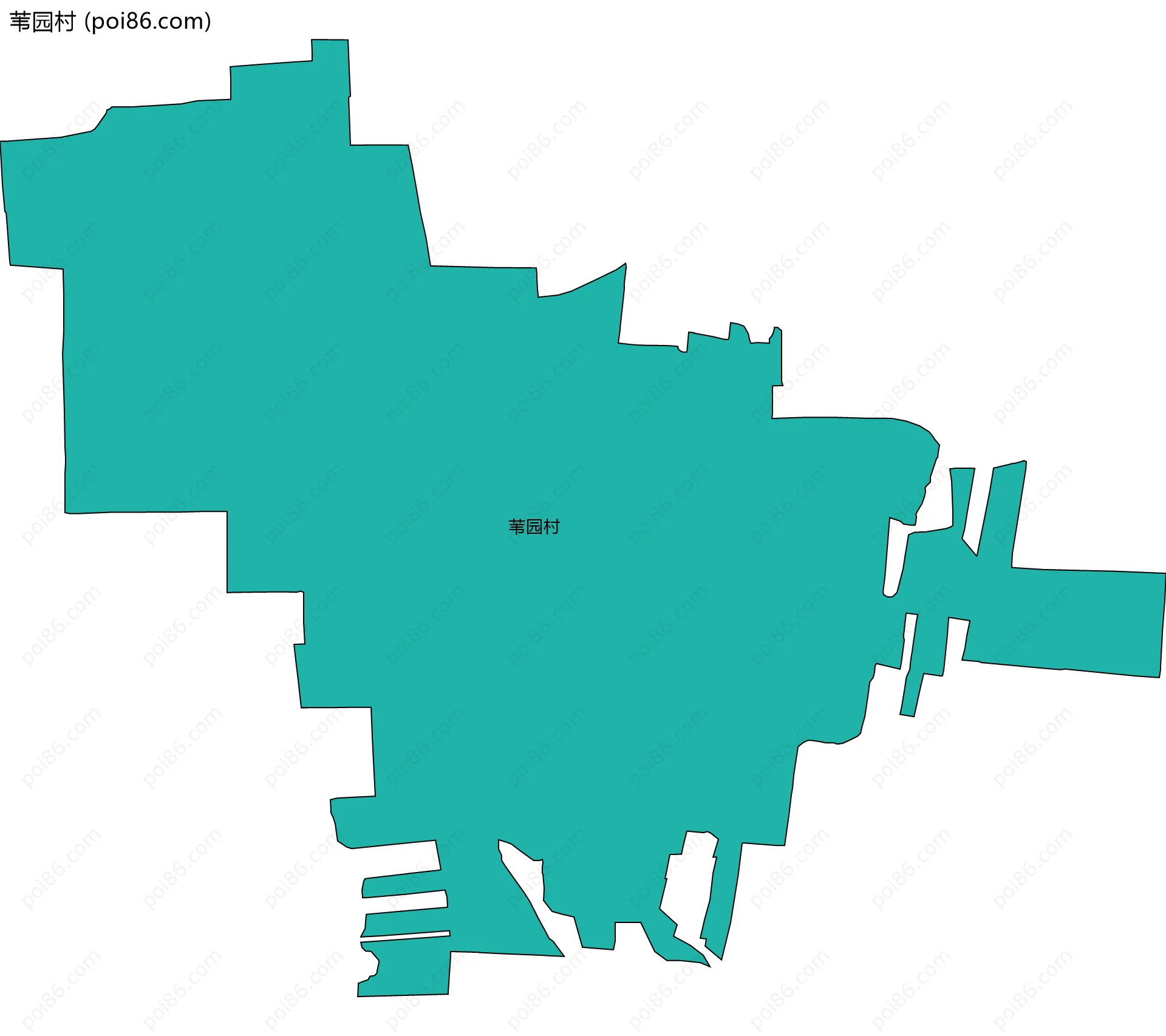苇园村边界地图