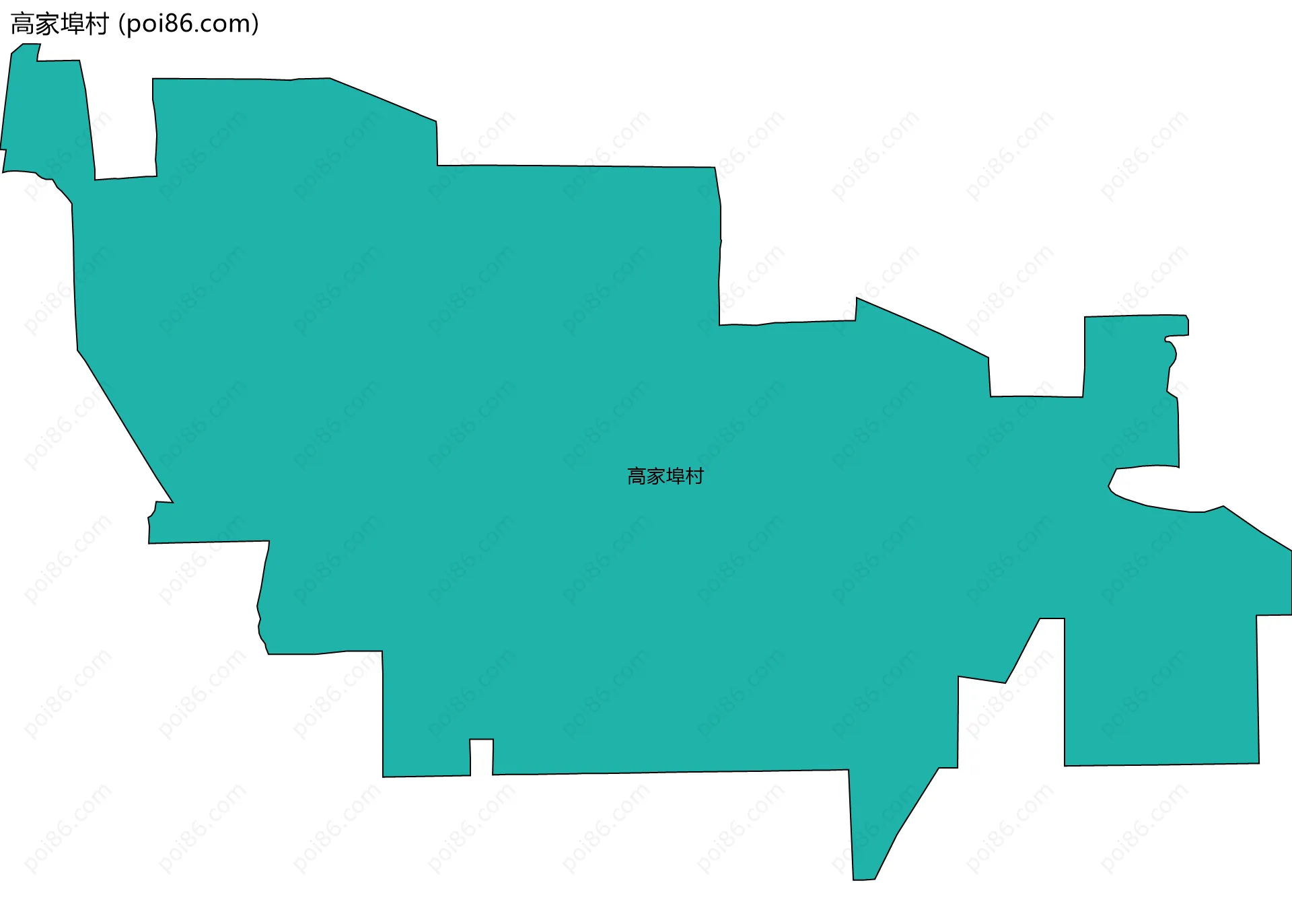 高家埠村边界地图