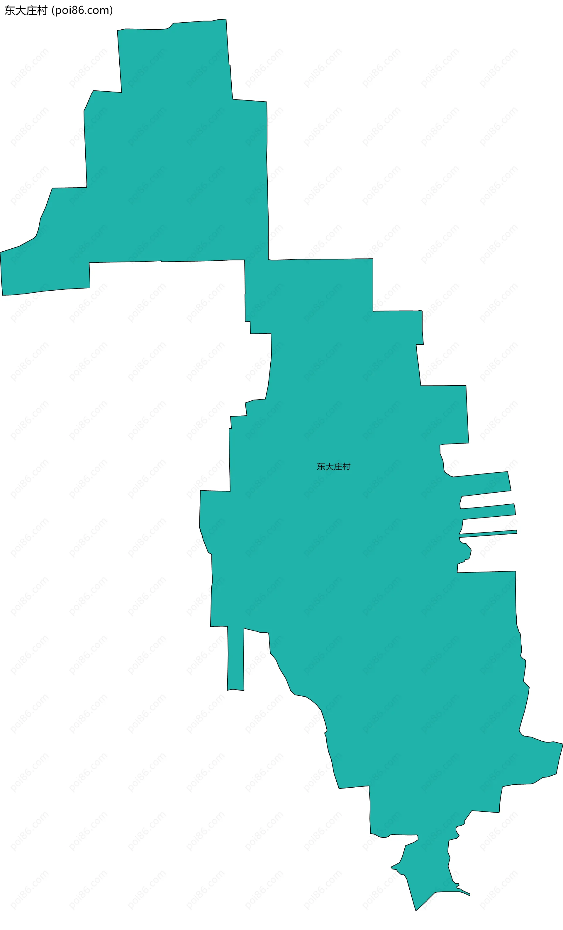 东大庄村边界地图