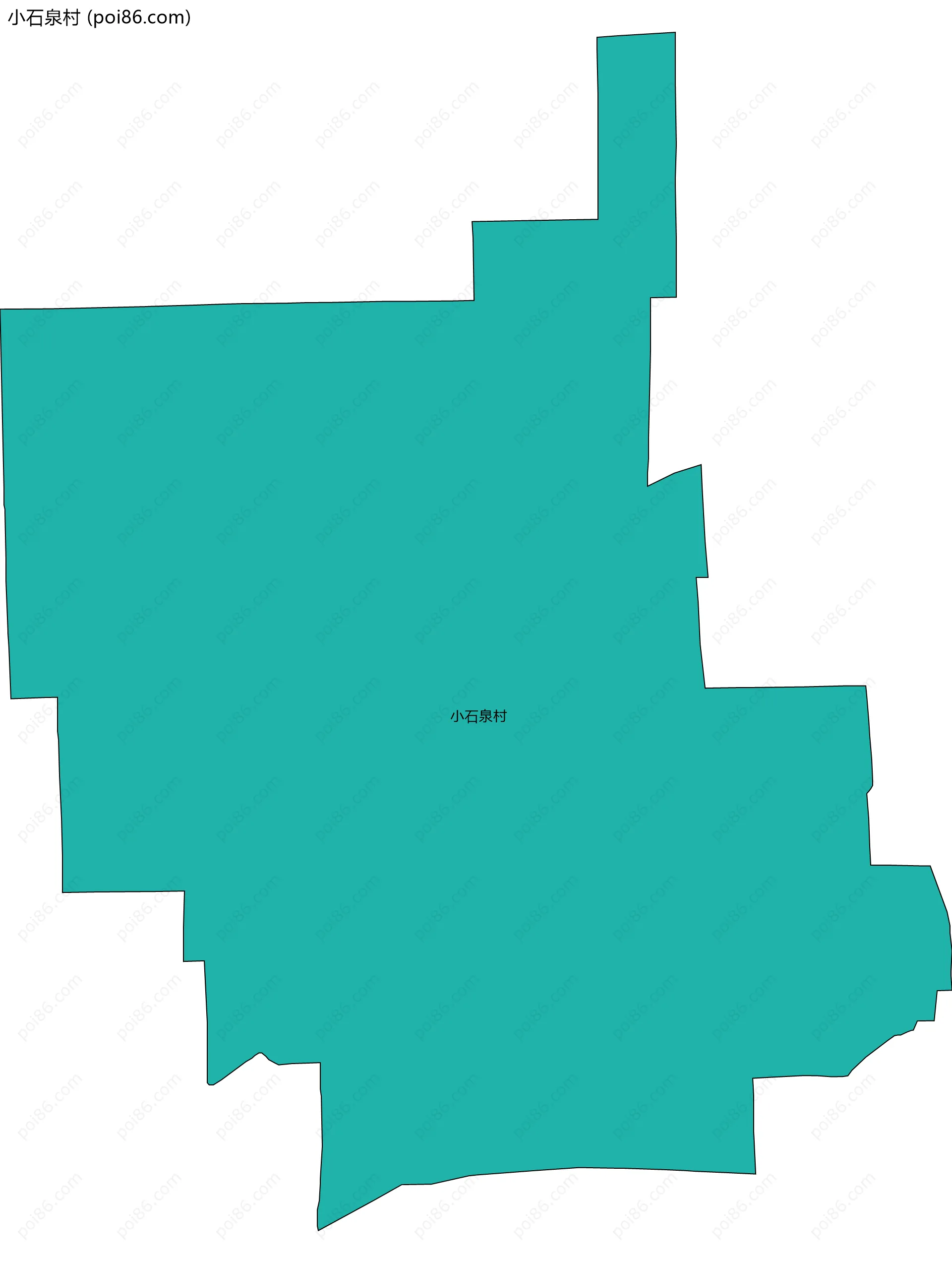 小石泉村边界地图