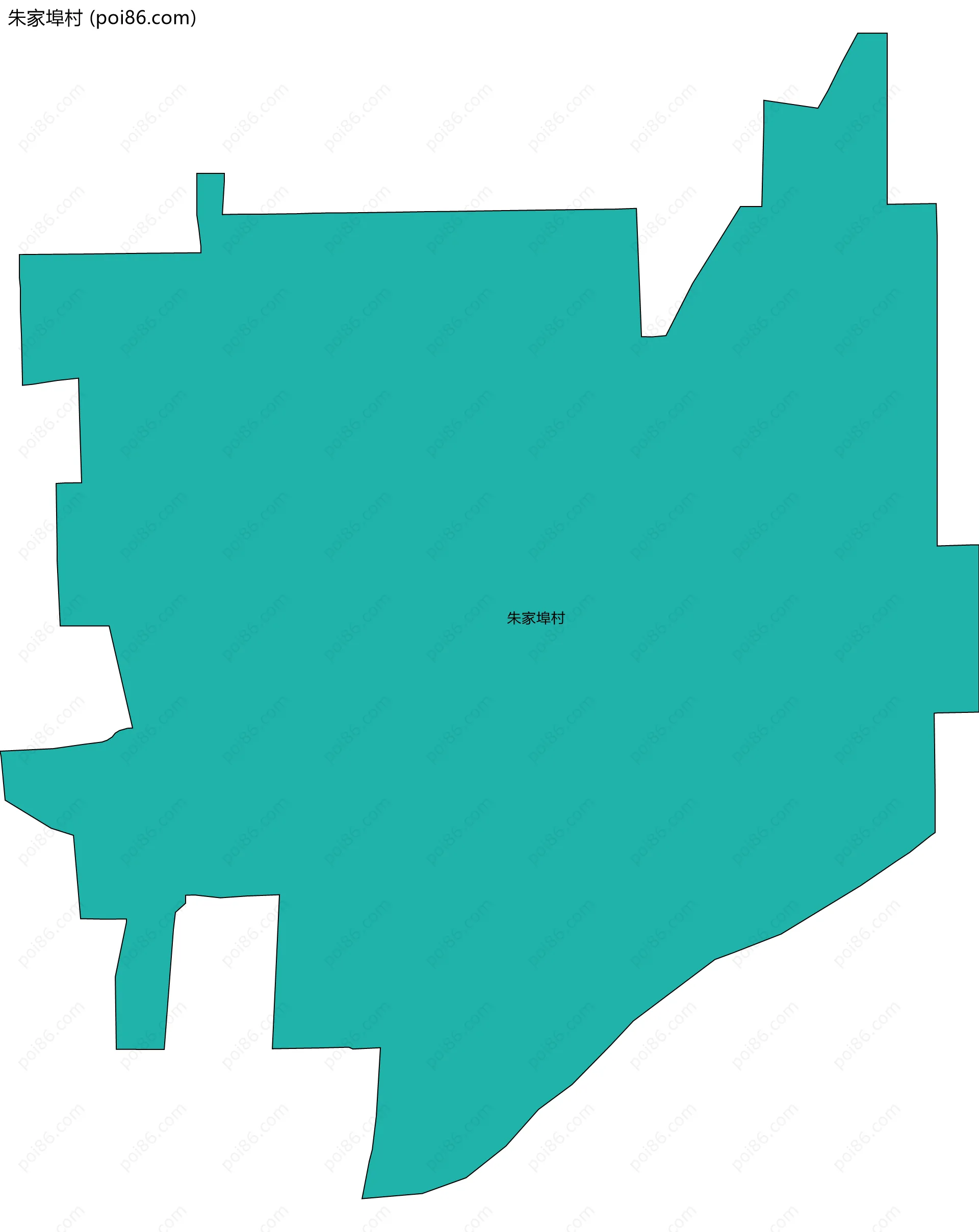 朱家埠村边界地图