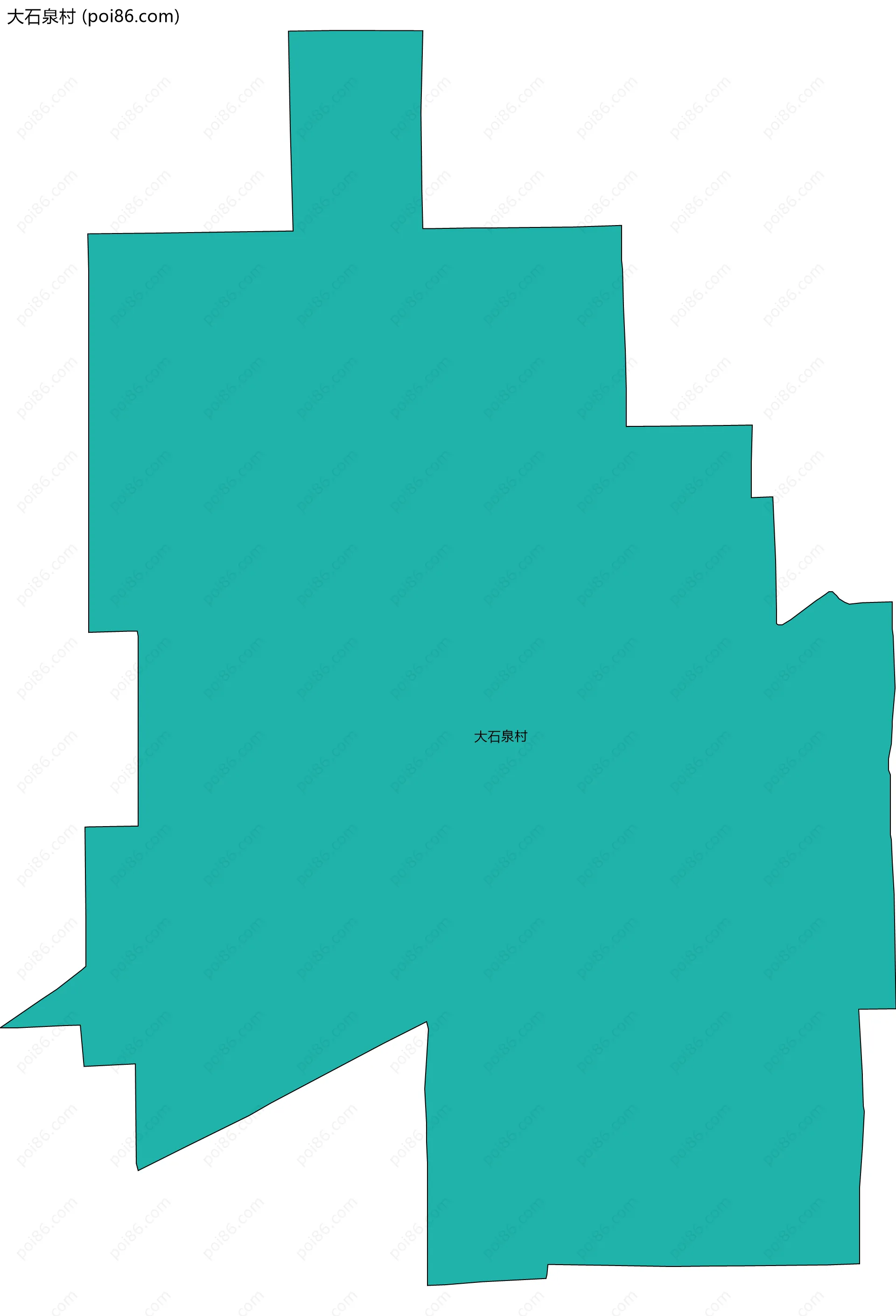 大石泉村边界地图