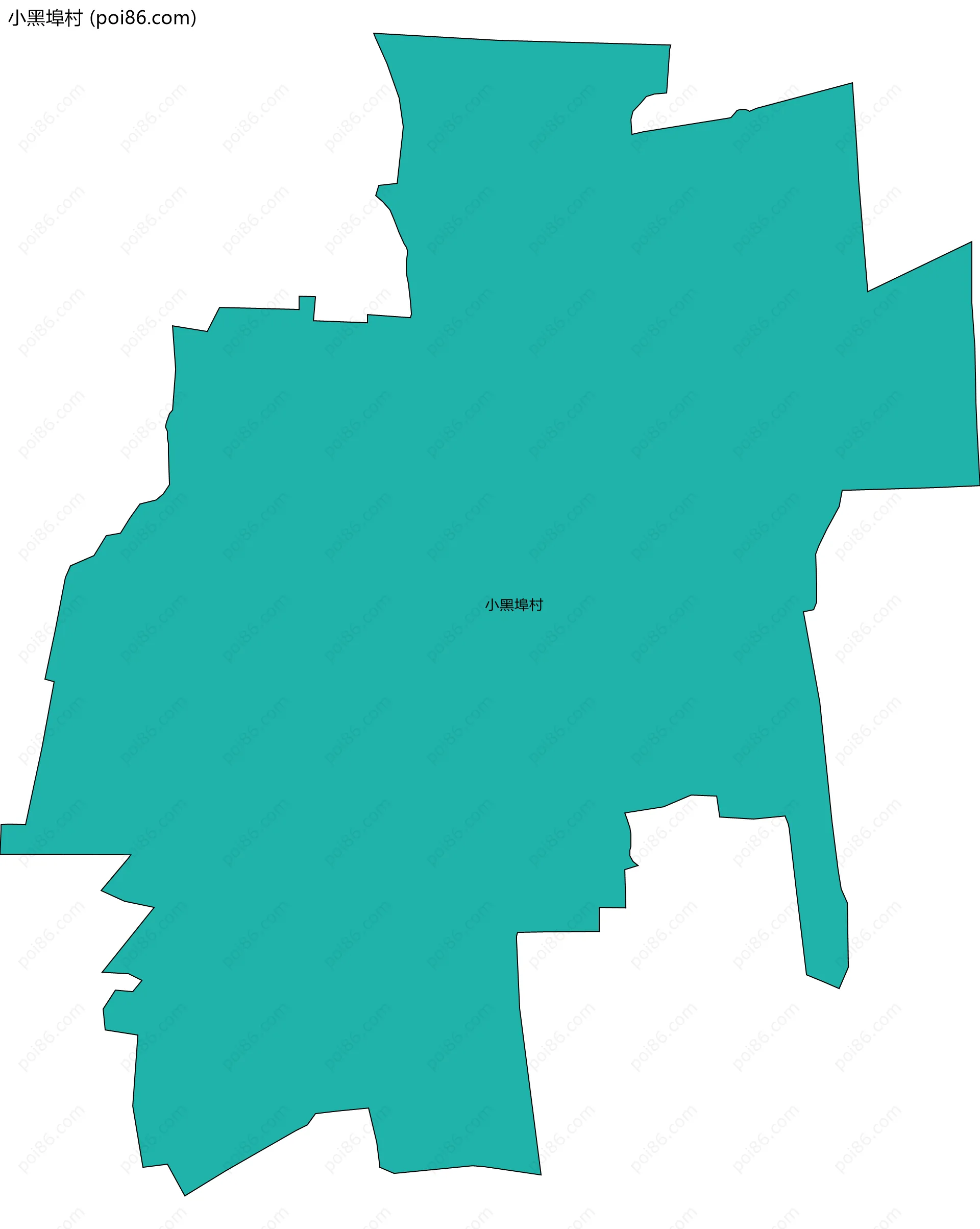 小黑埠村边界地图