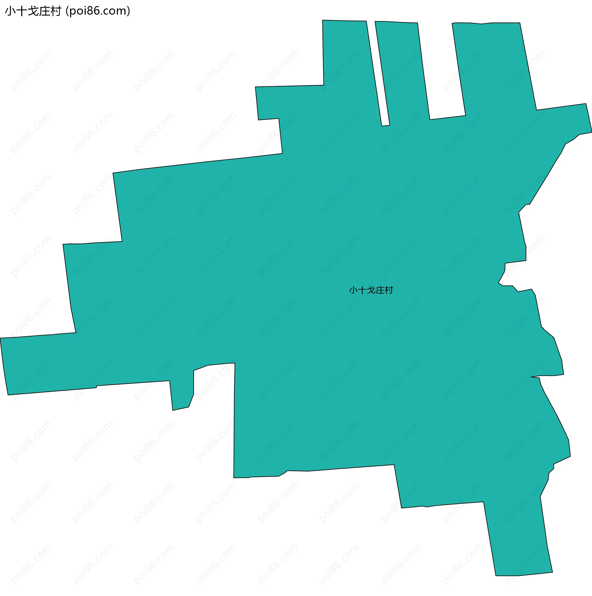 小十戈庄村边界地图