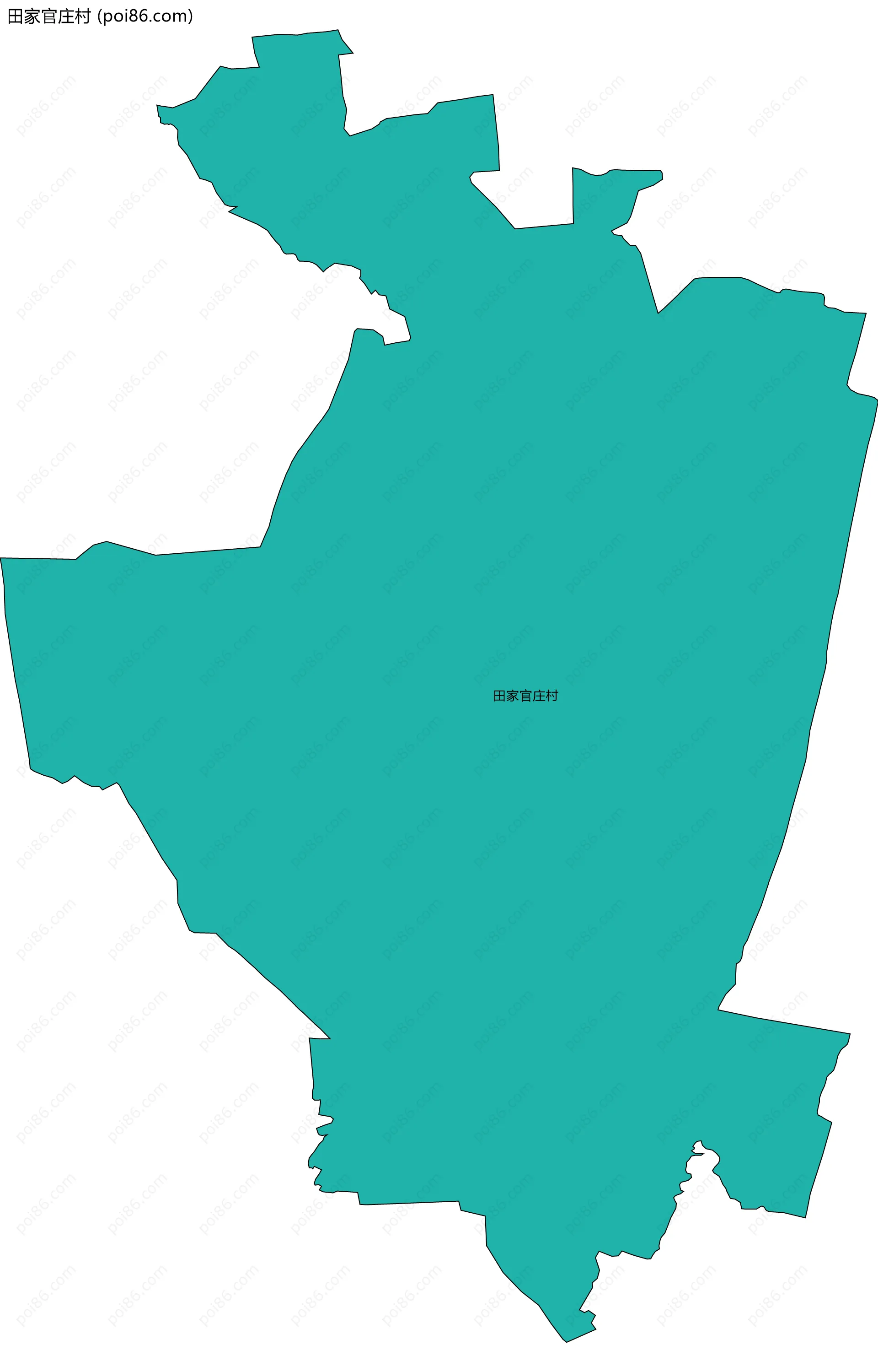 田家官庄村边界地图