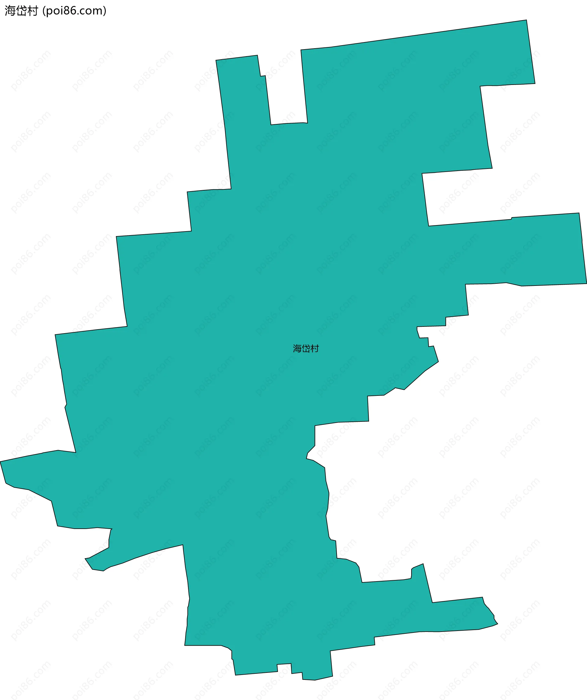 海岱村边界地图