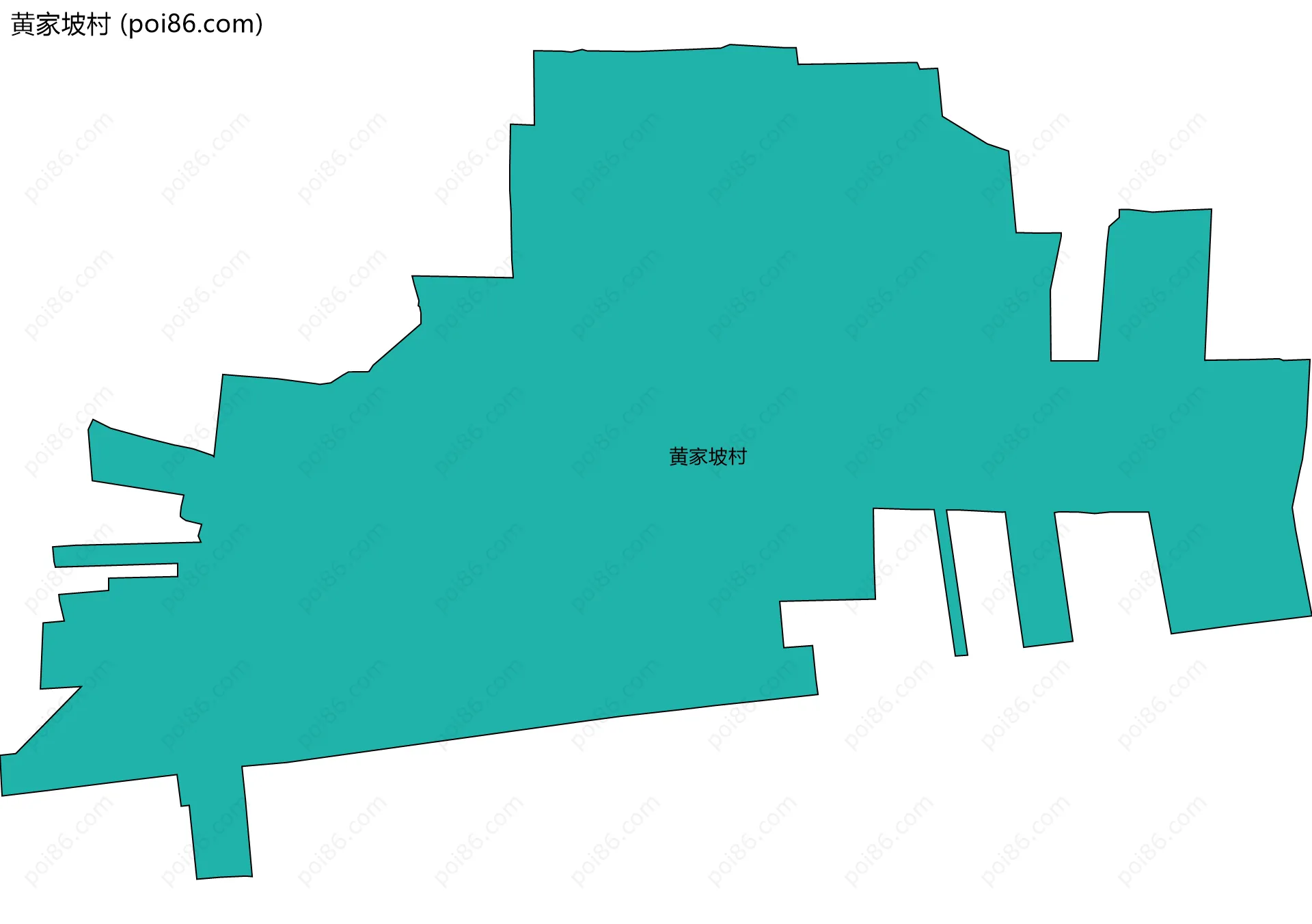 黄家坡村边界地图