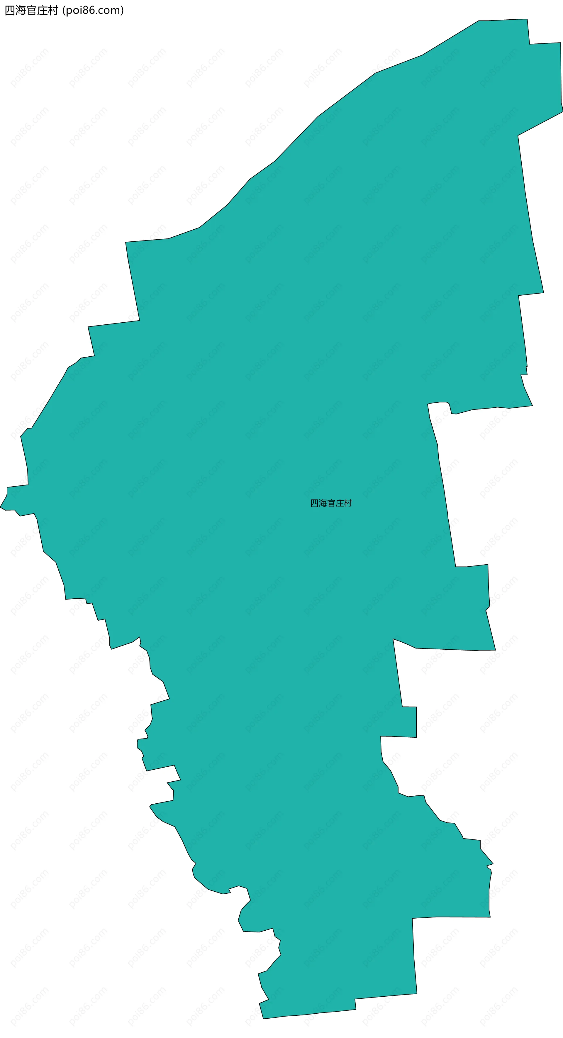 四海官庄村边界地图