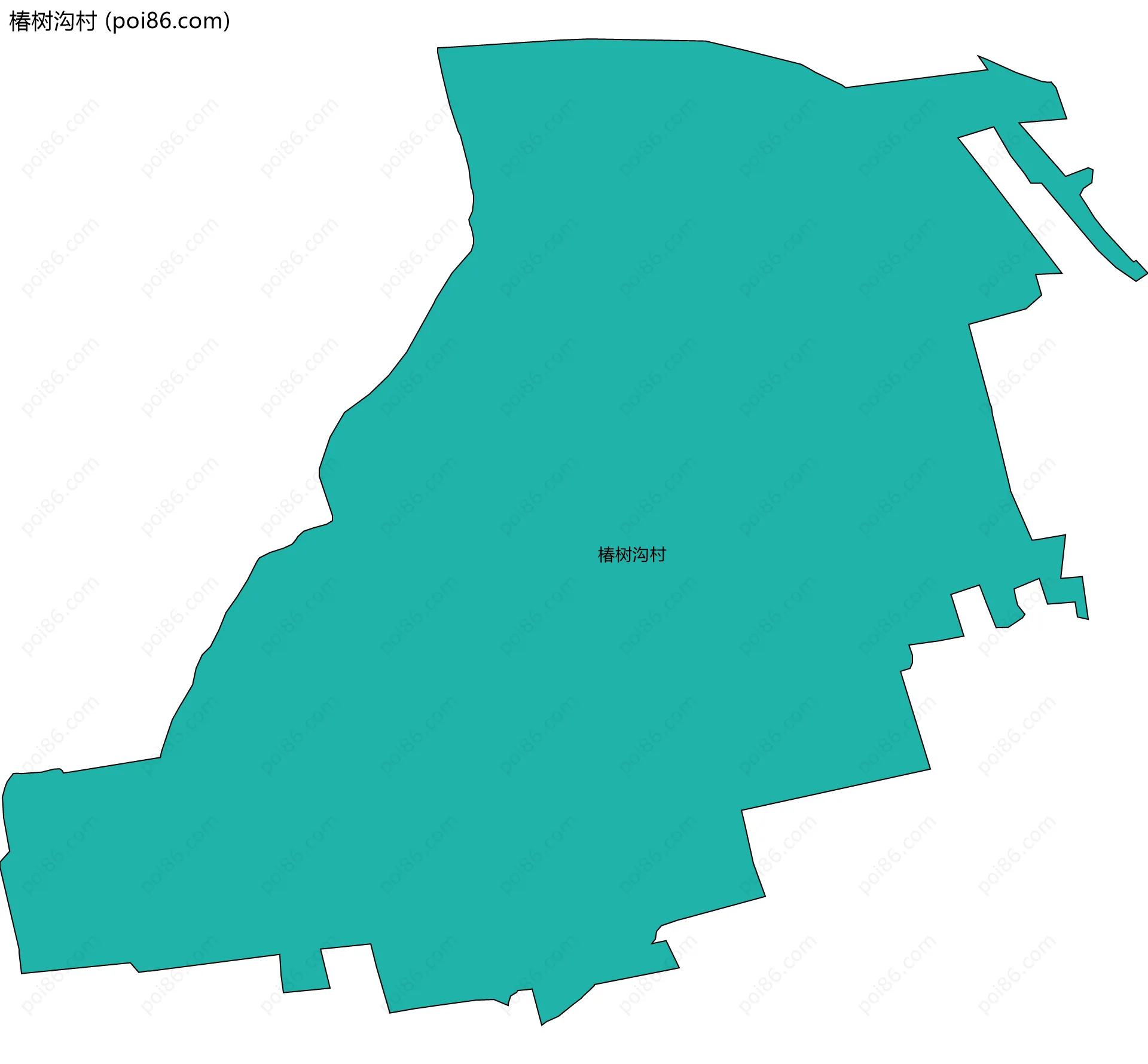 椿树沟村边界地图