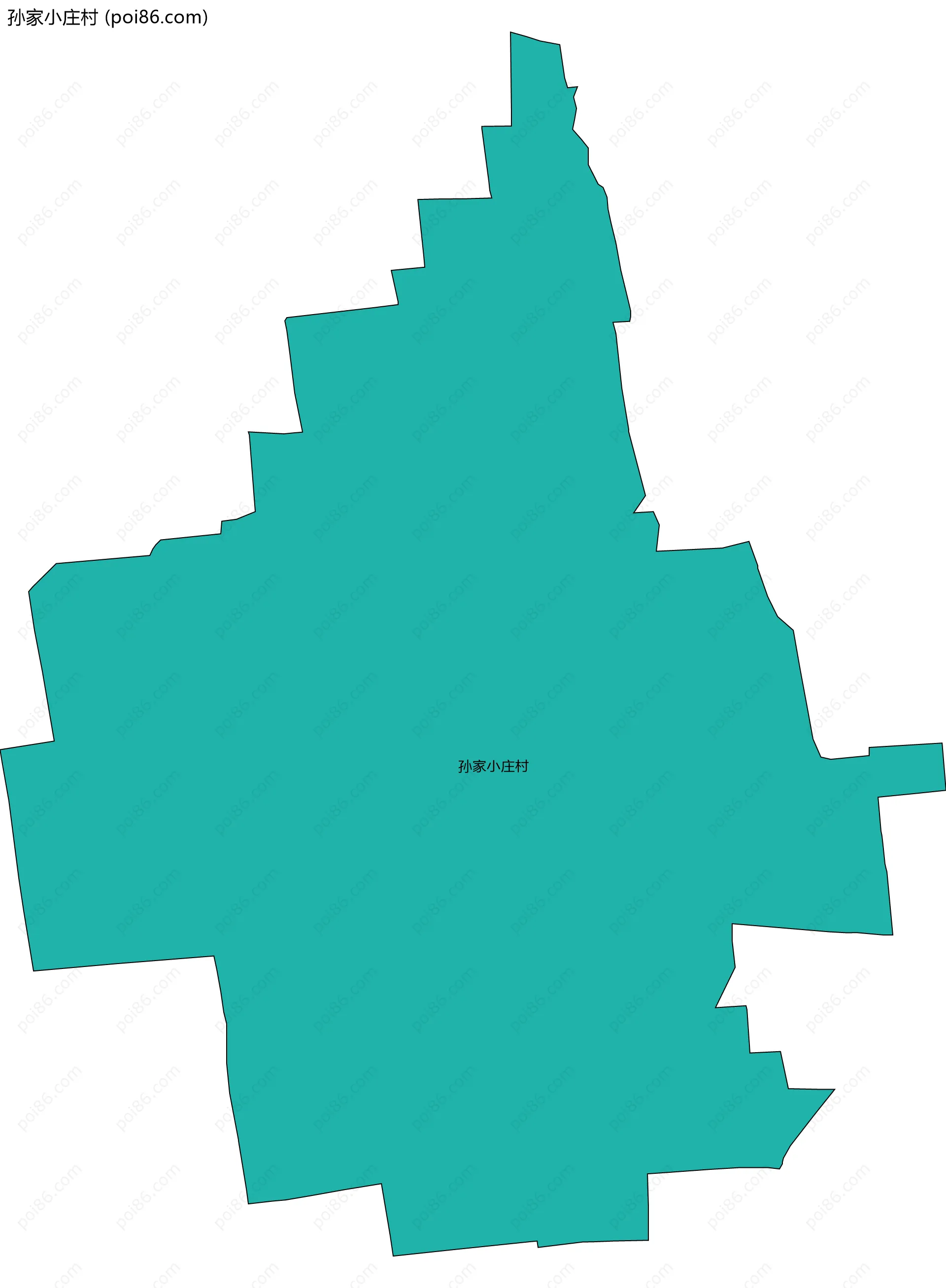 孙家小庄村边界地图