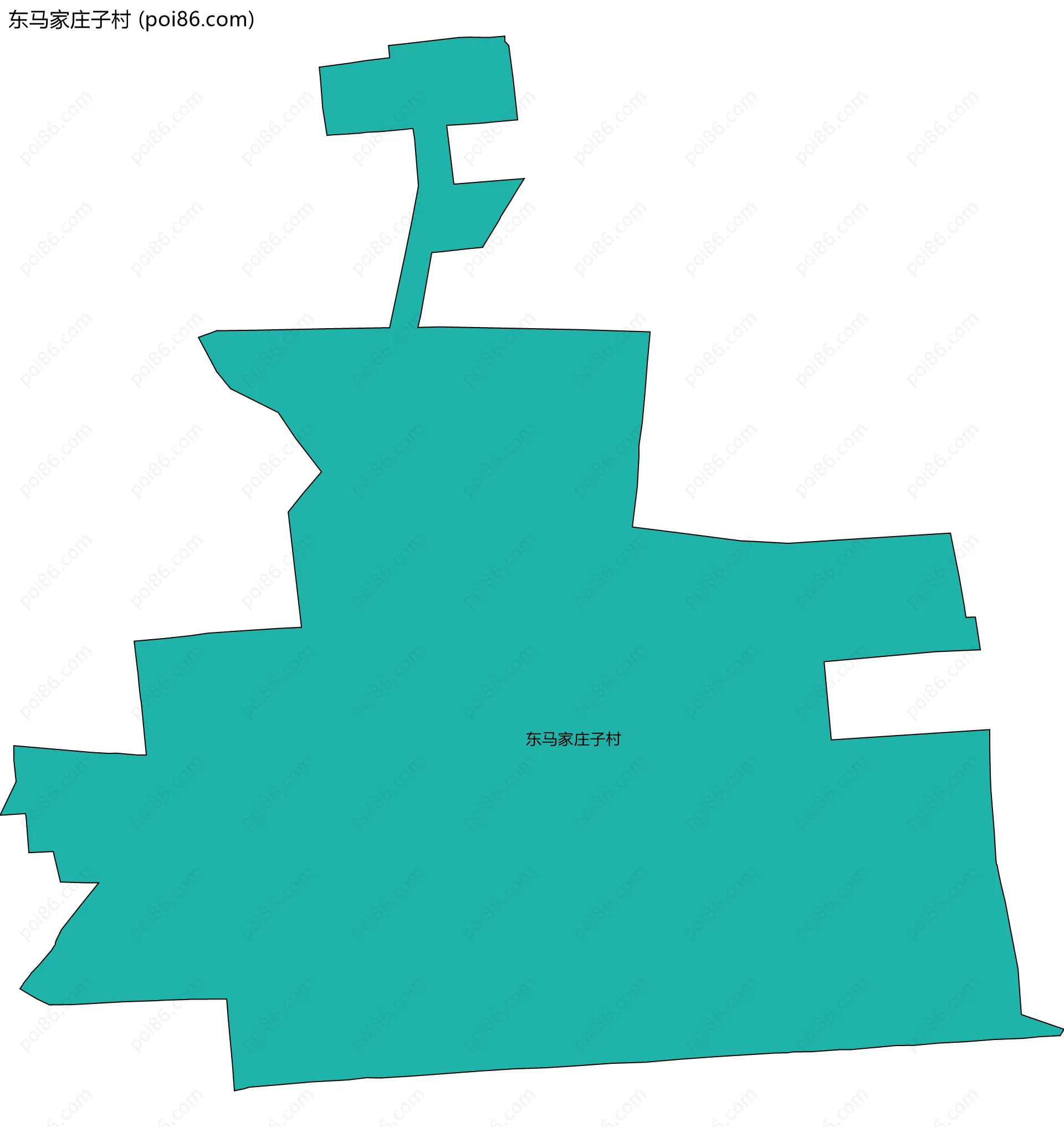 东马家庄子村边界地图