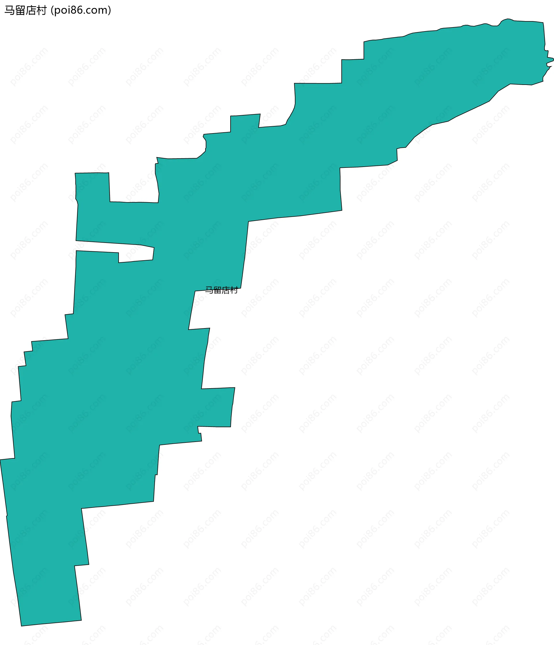马留店村边界地图