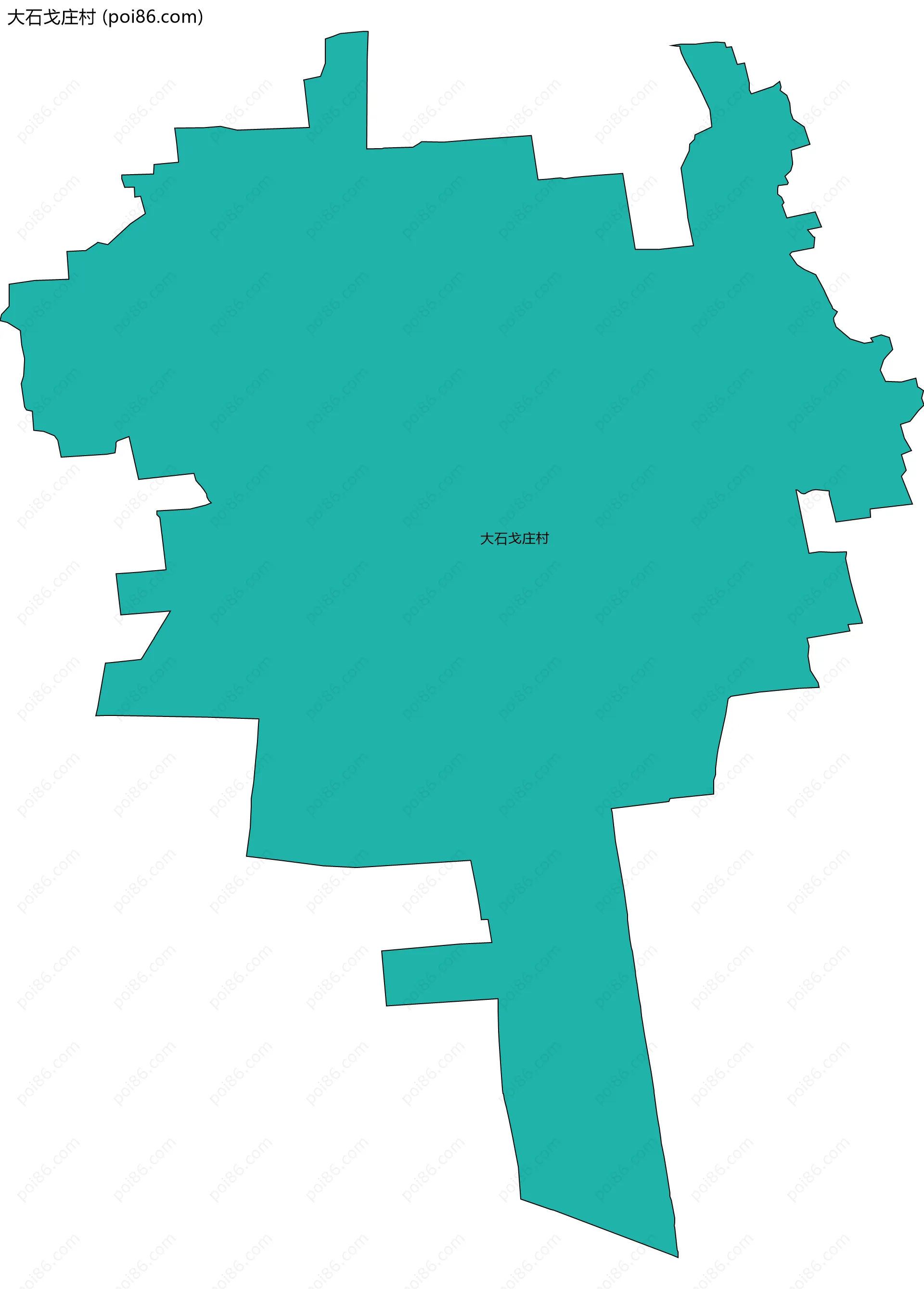 大石戈庄村边界地图