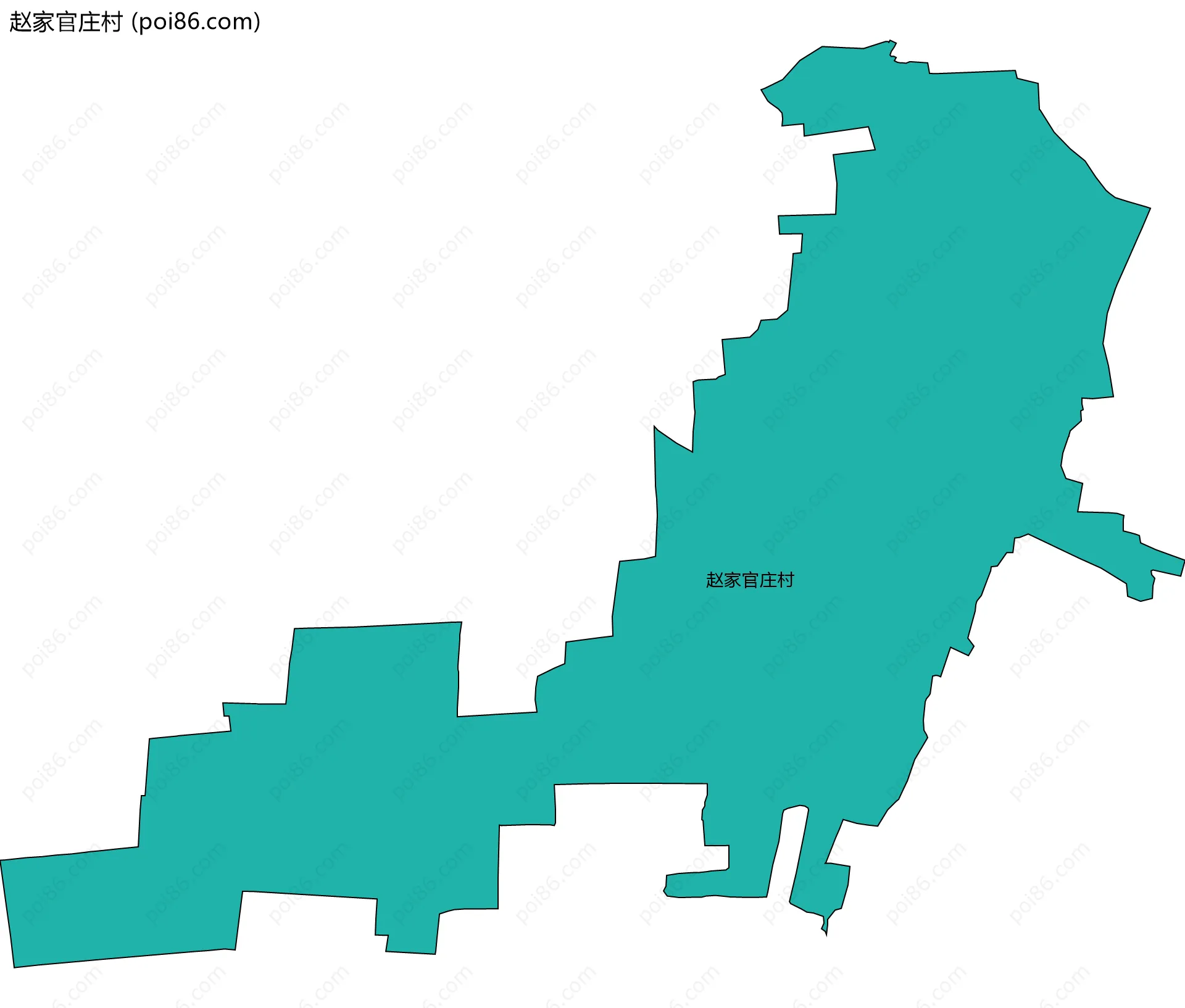 赵家官庄村边界地图