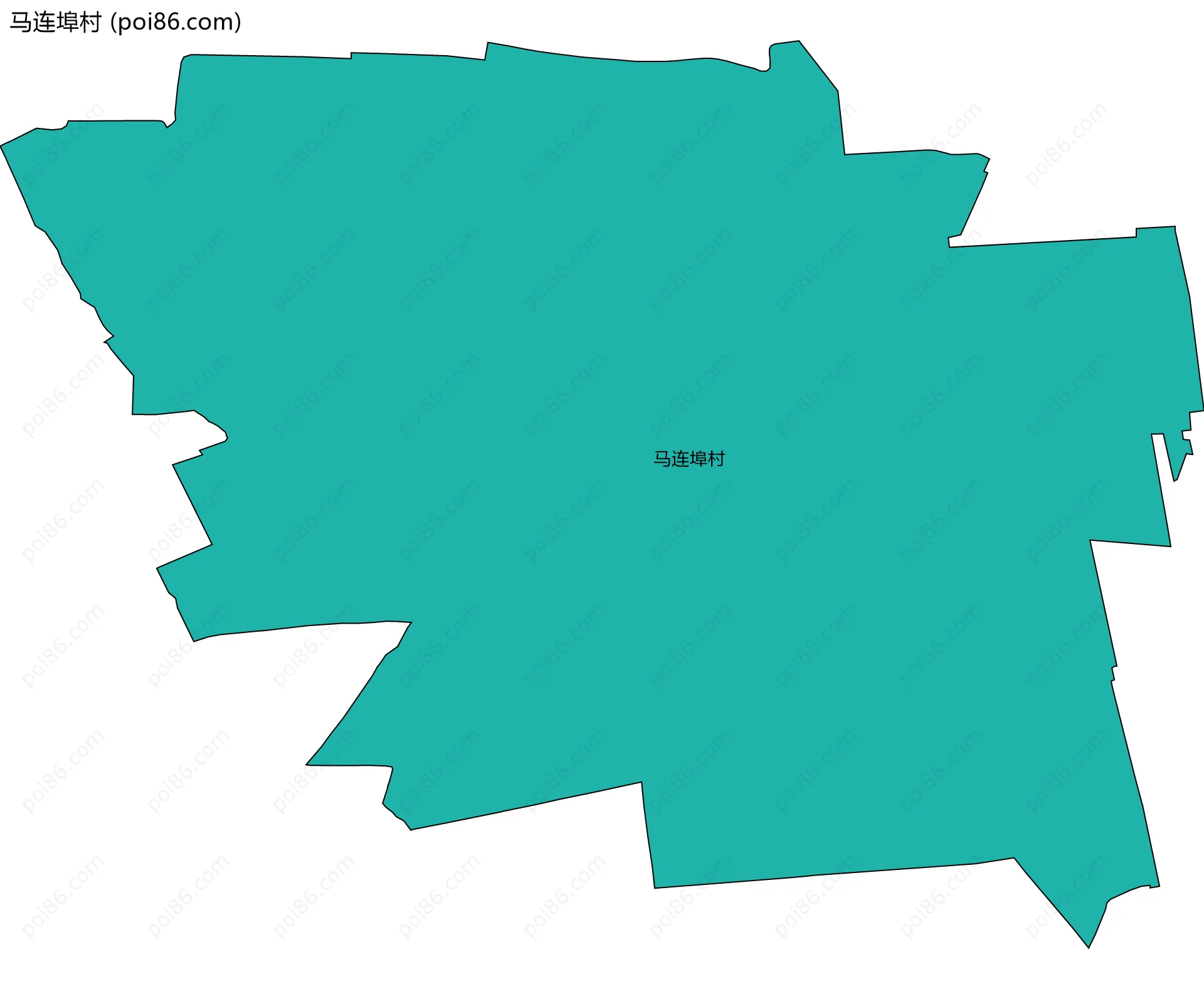 马连埠村边界地图
