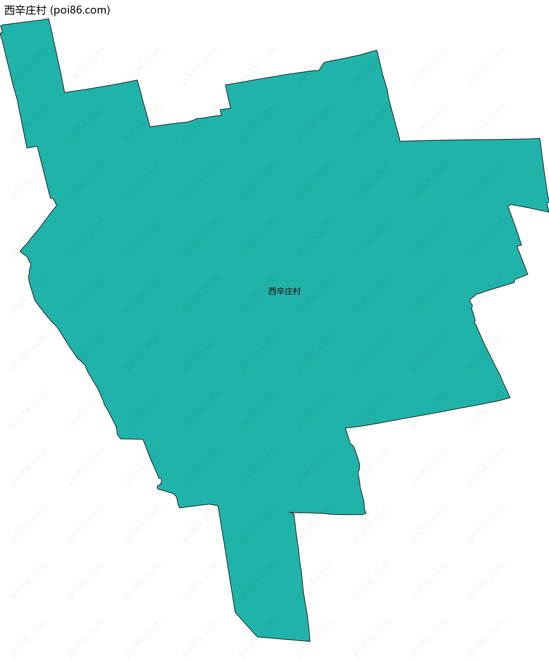 西辛庄村边界地图