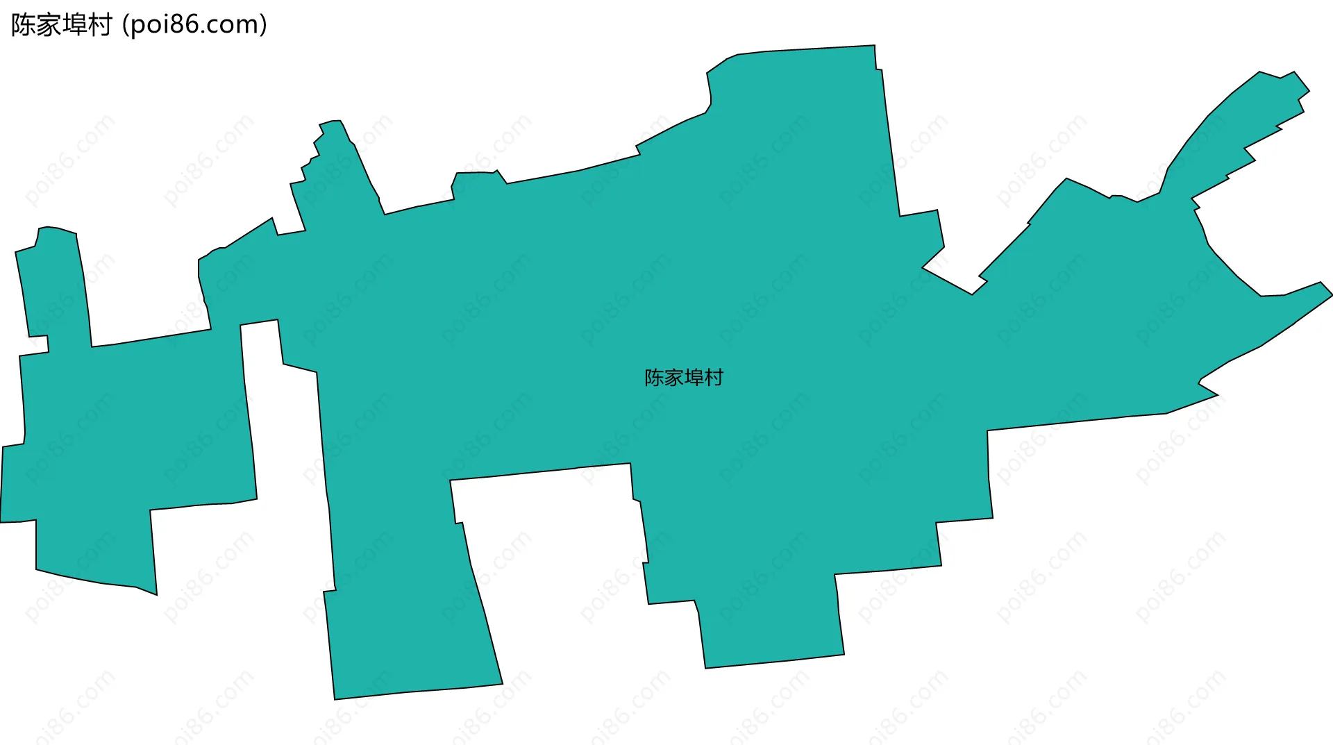 陈家埠村边界地图