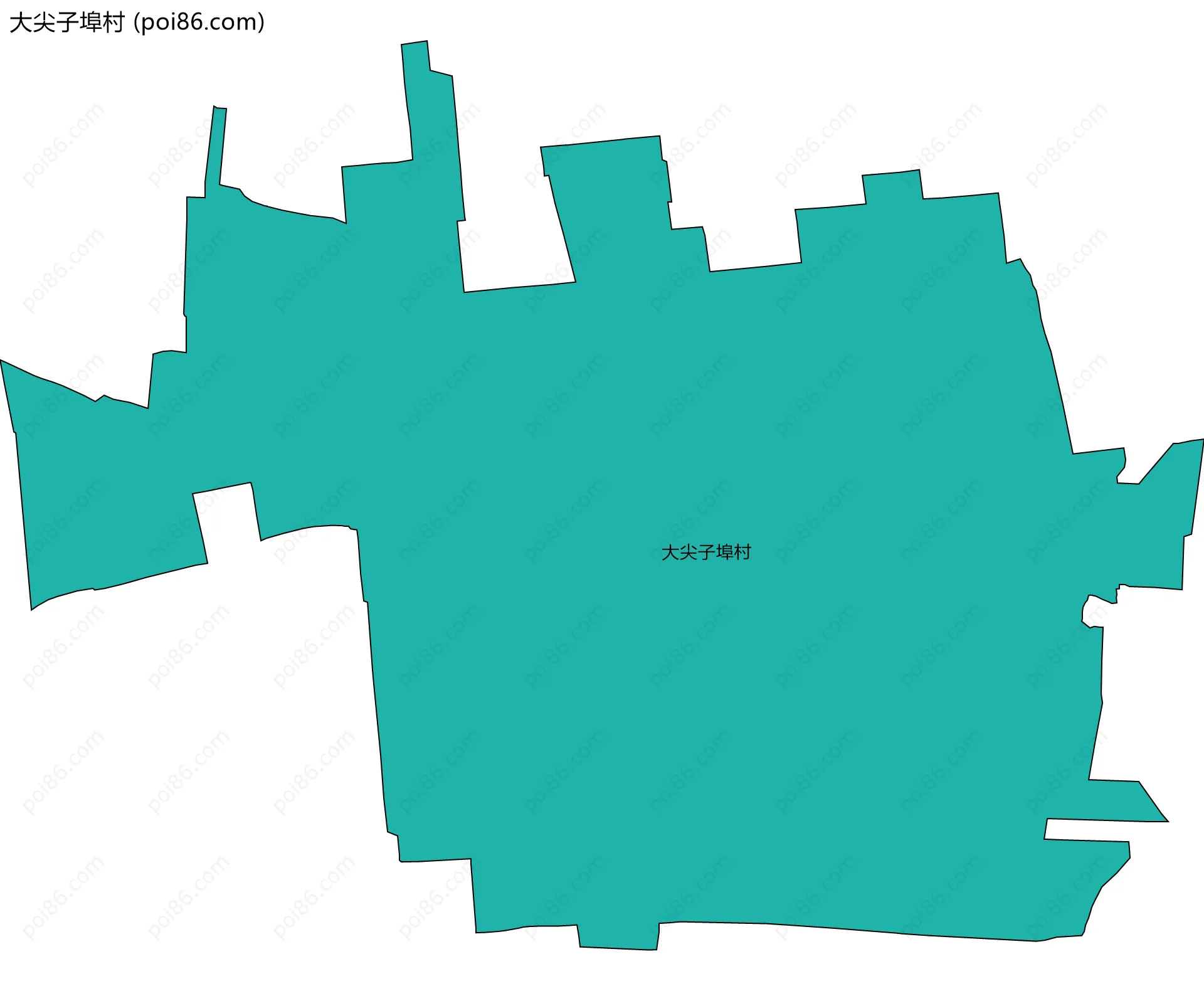 大尖子埠村边界地图