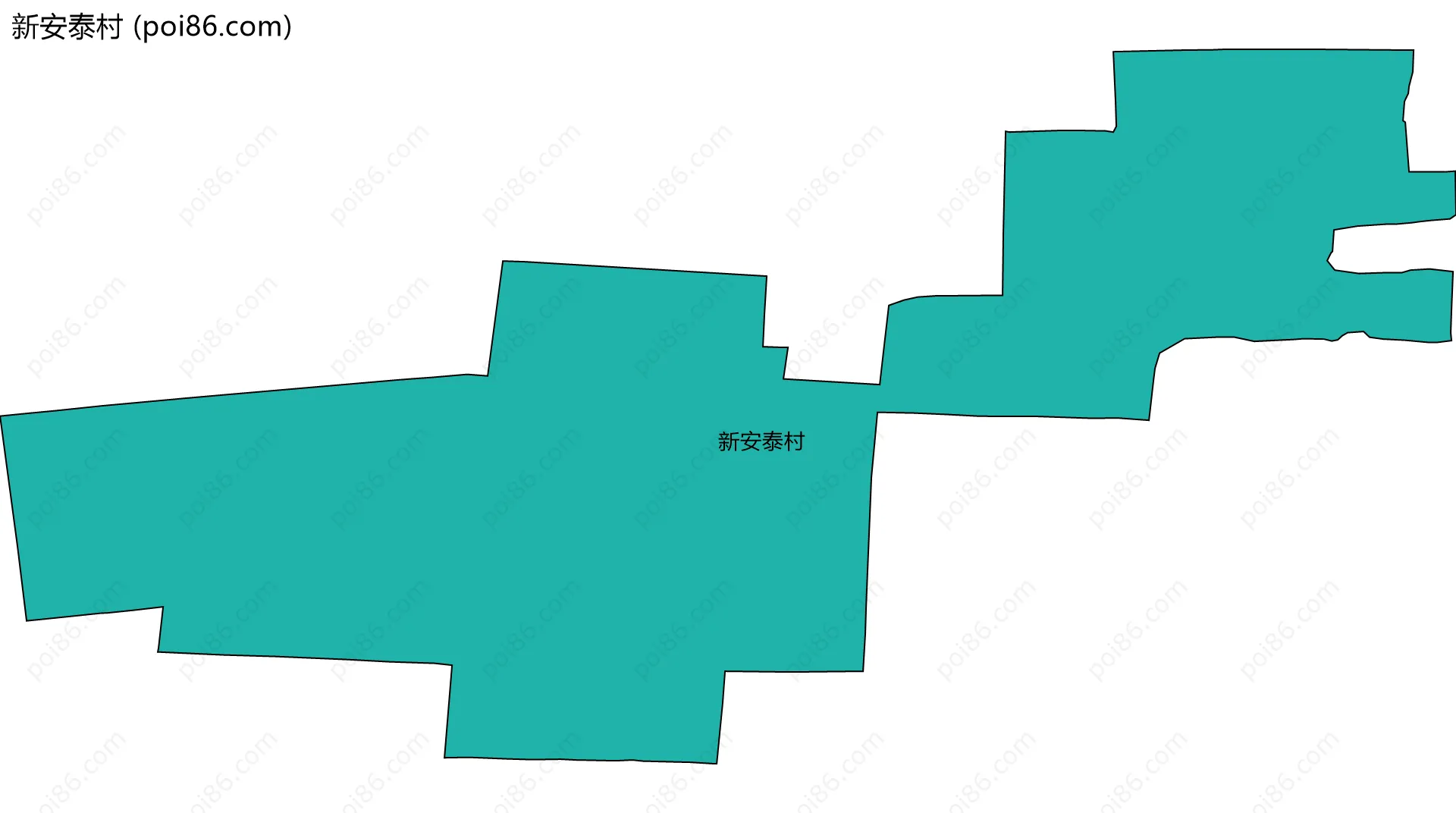 新安泰村边界地图