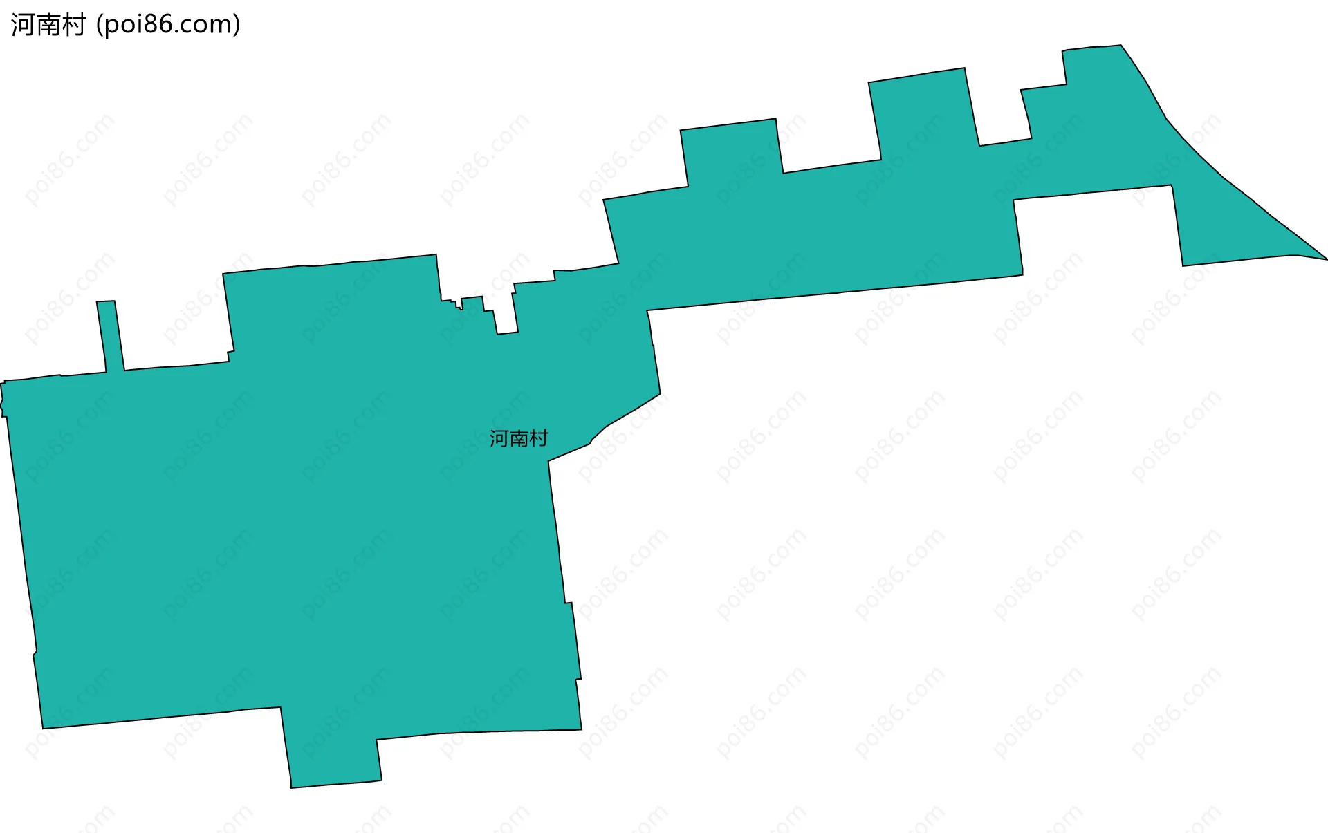 河南村边界地图