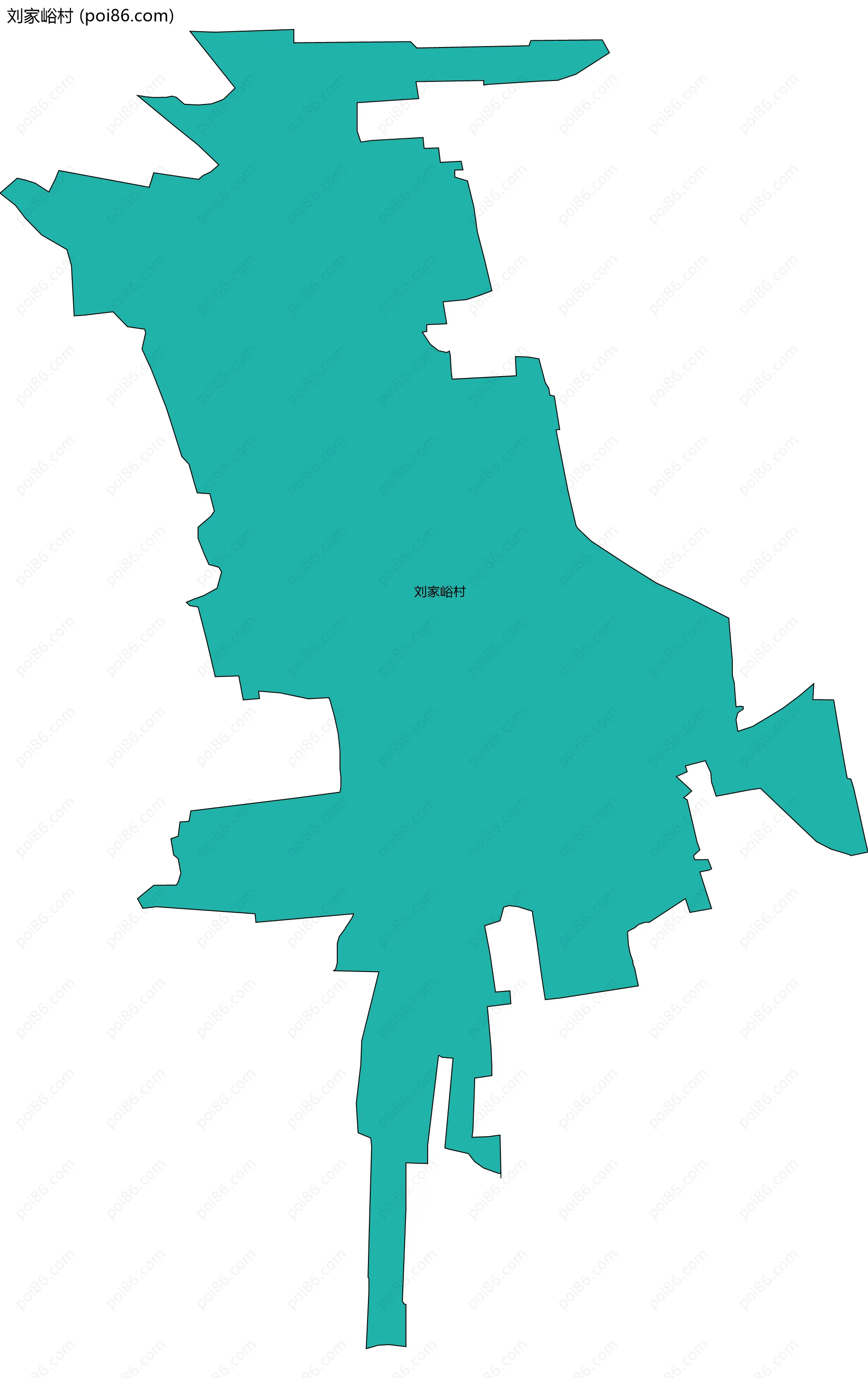 刘家峪村边界地图