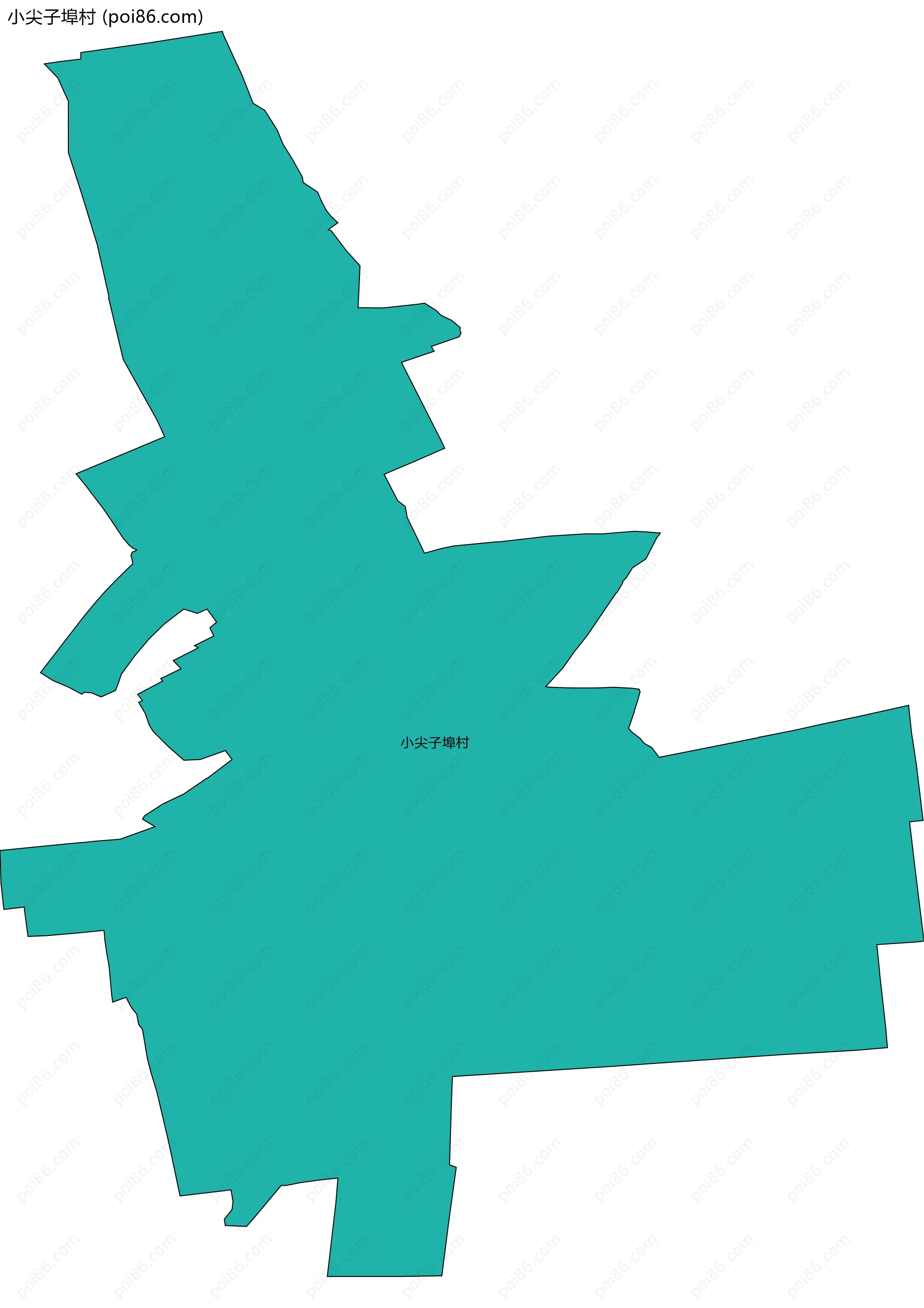 小尖子埠村边界地图