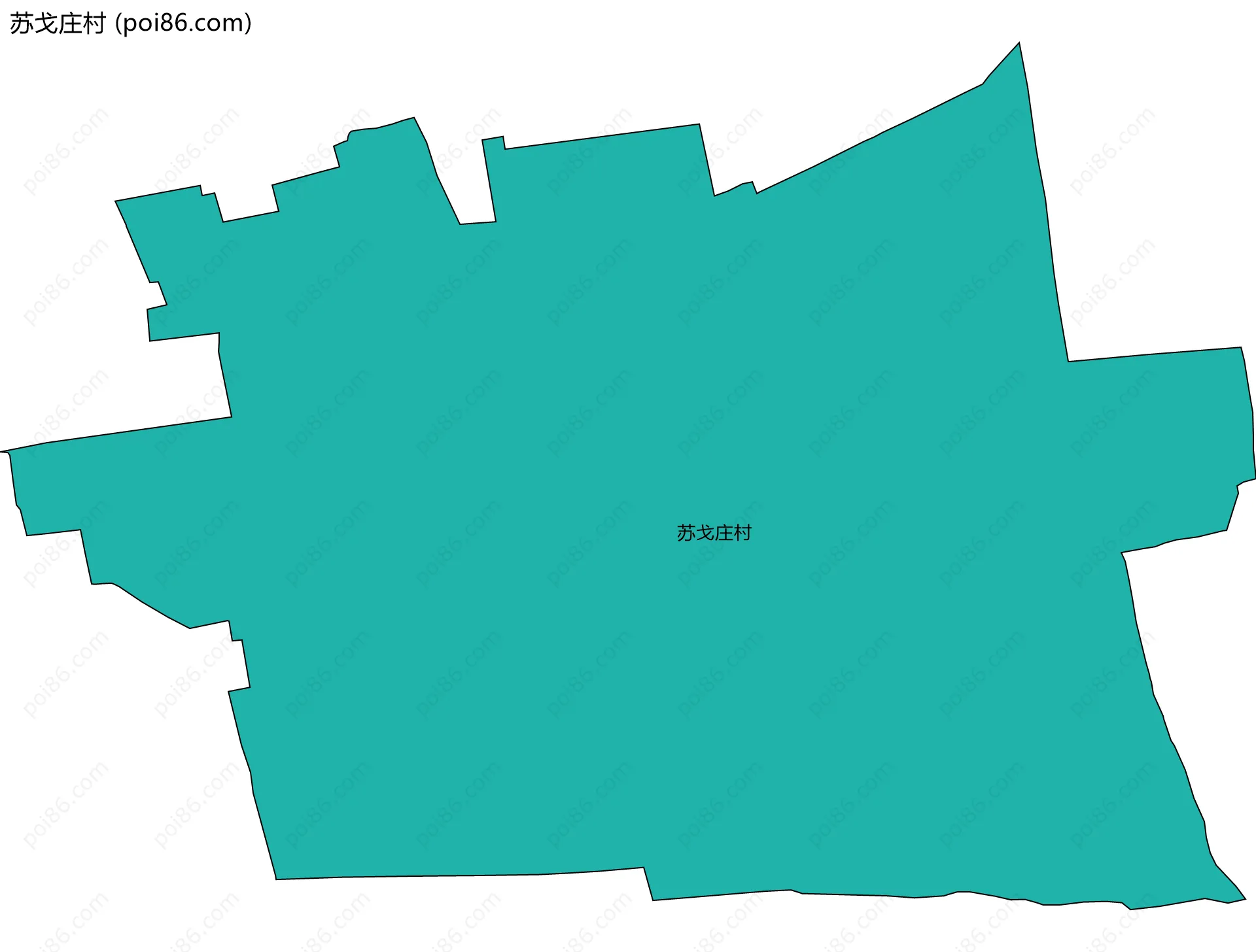 苏戈庄村边界地图
