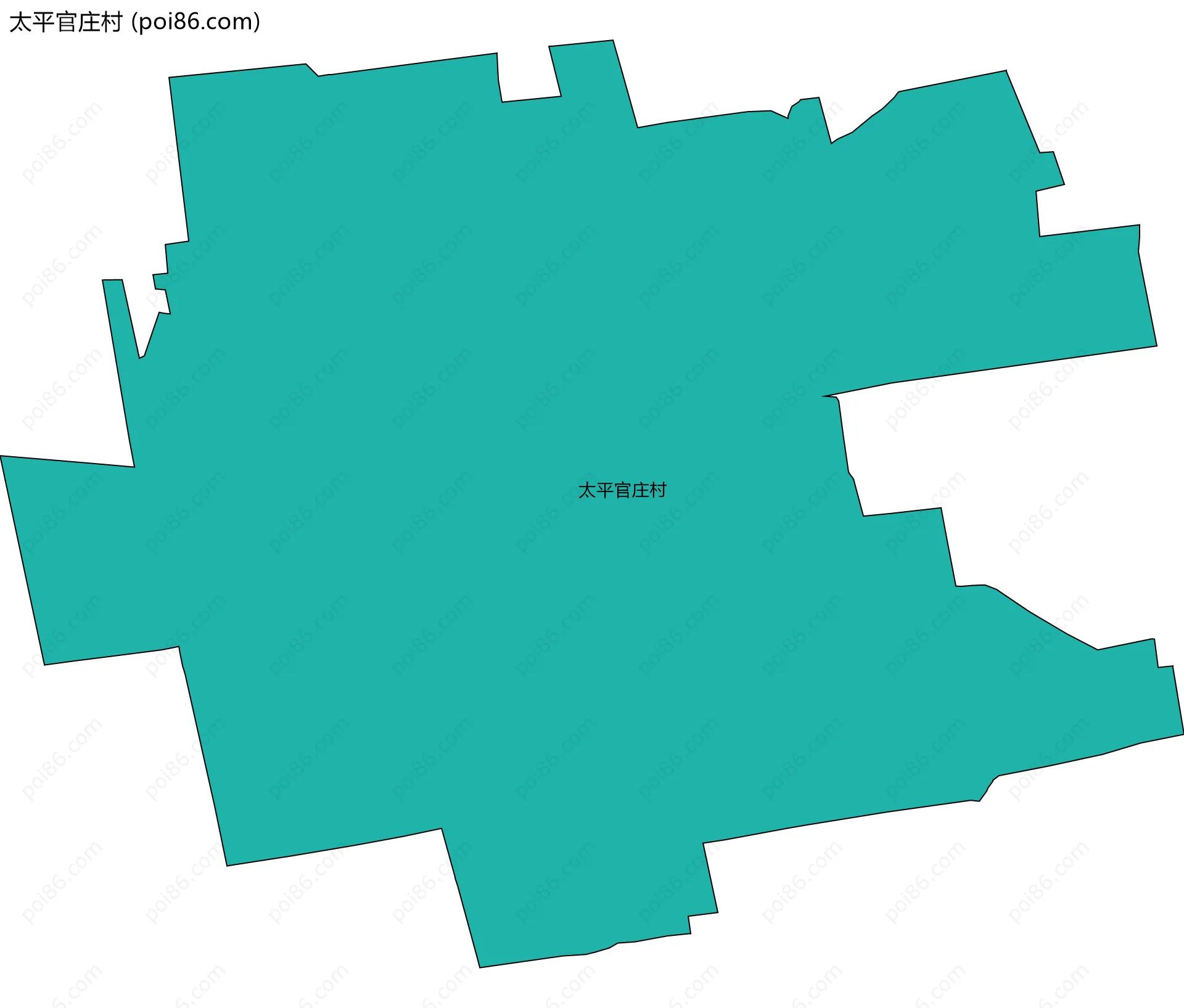 太平官庄村边界地图