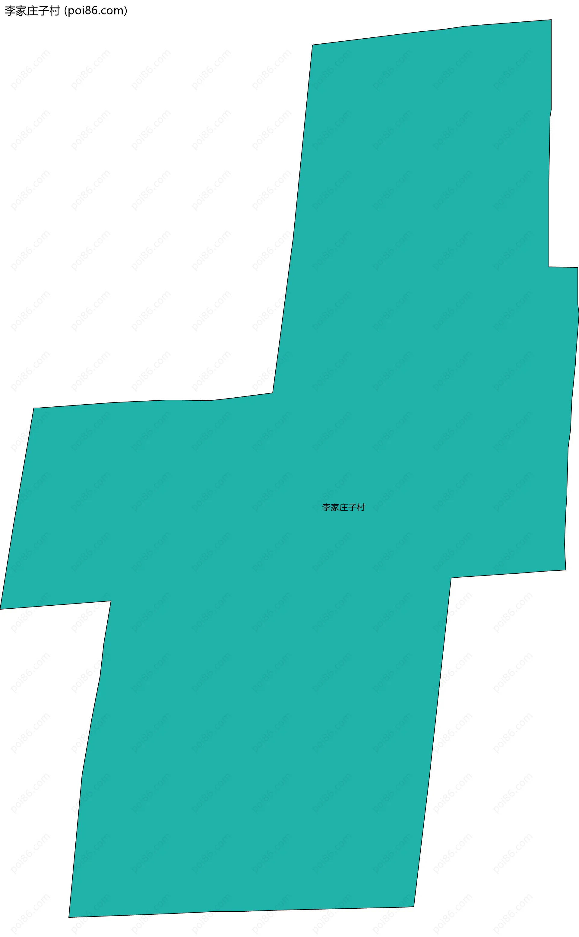 李家庄子村边界地图