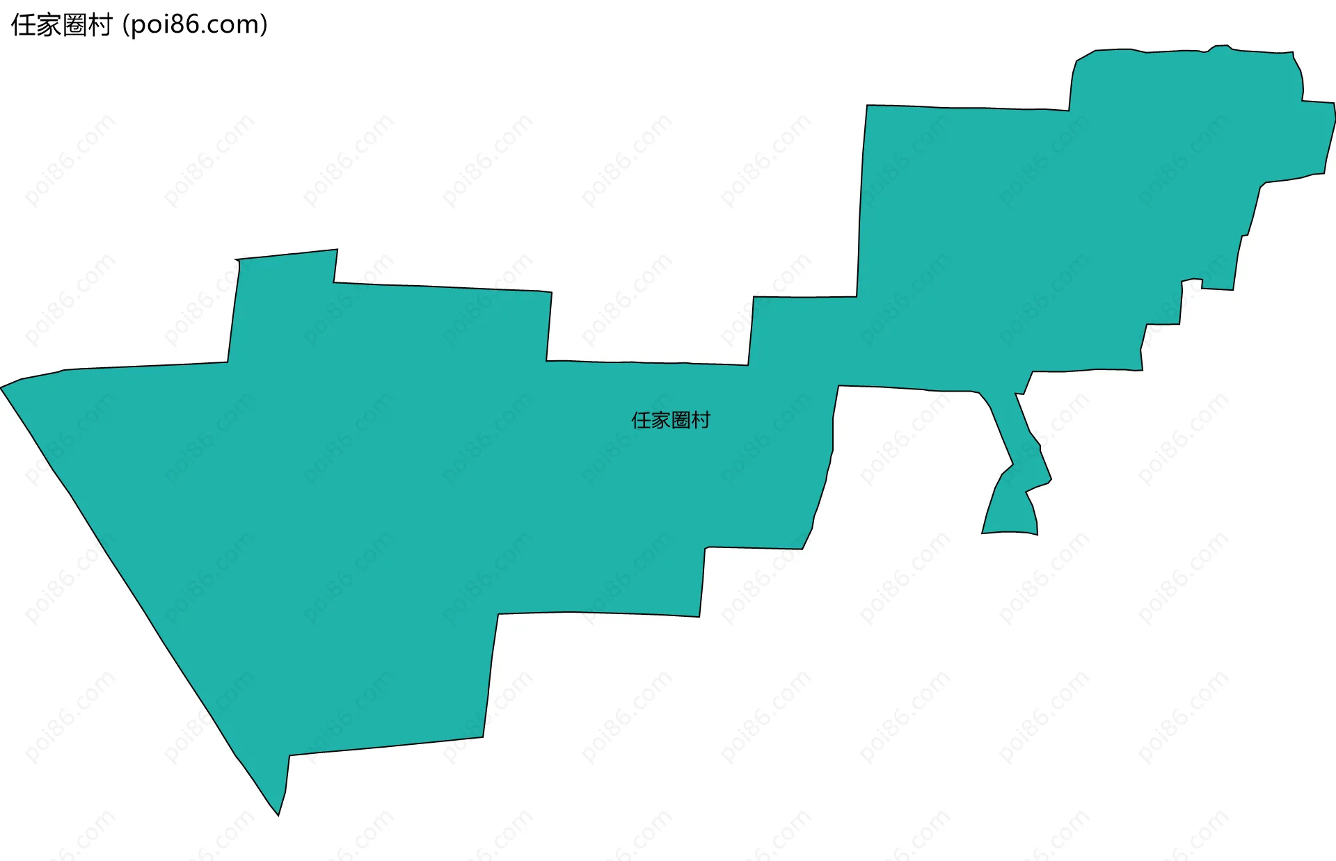 任家圈村边界地图