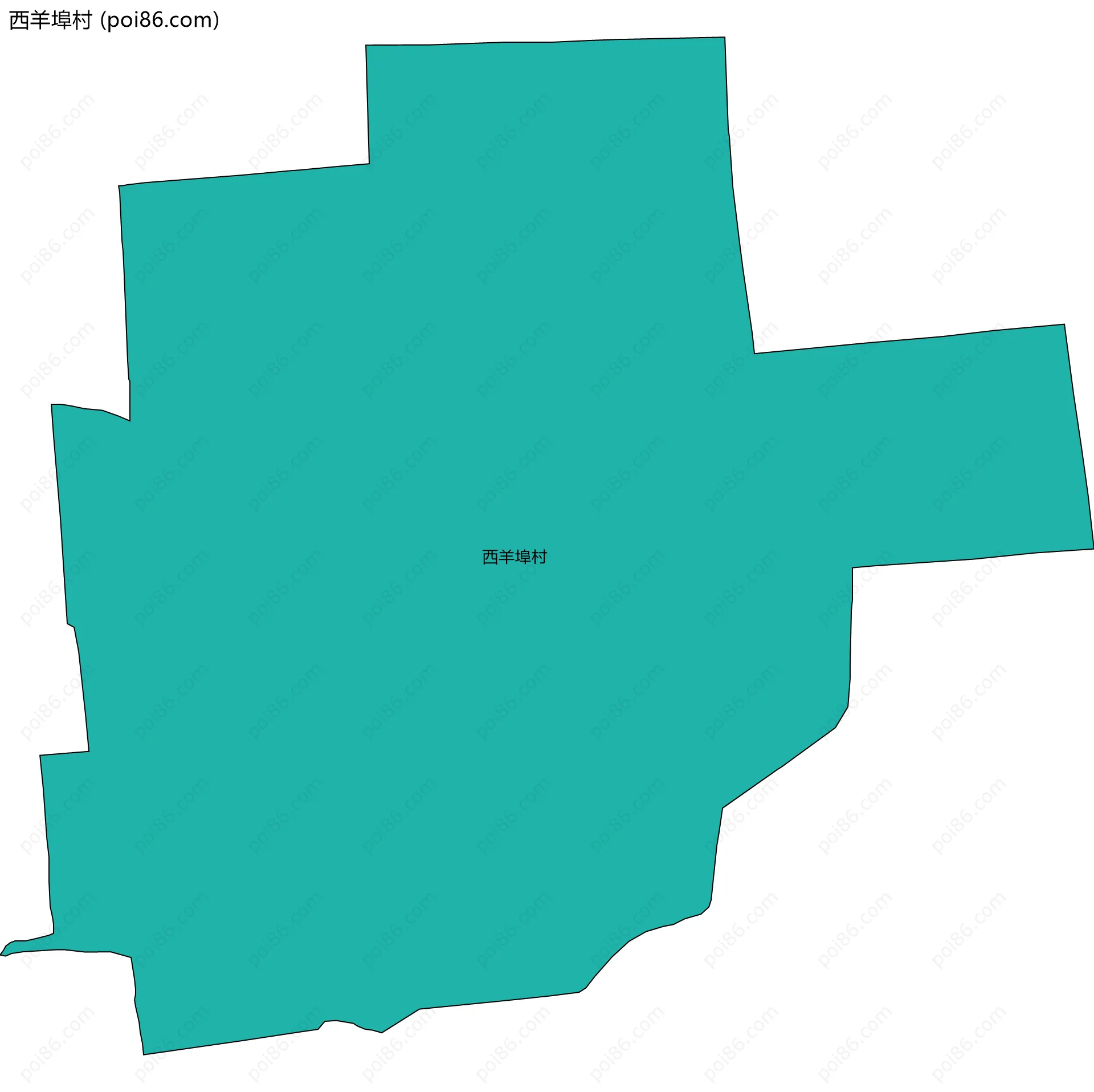 西羊埠村边界地图
