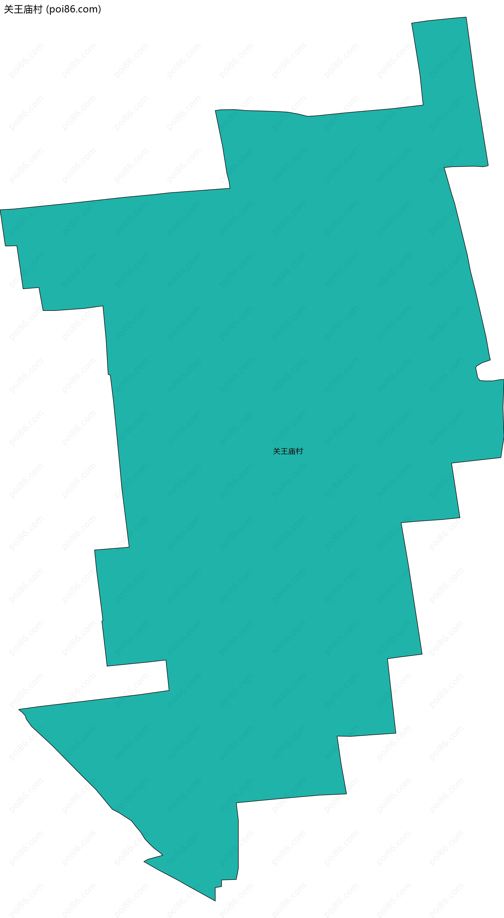 关王庙村边界地图