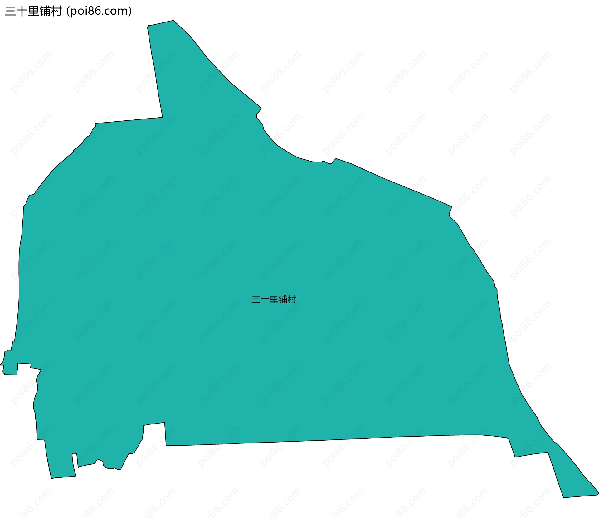 三十里铺村边界地图
