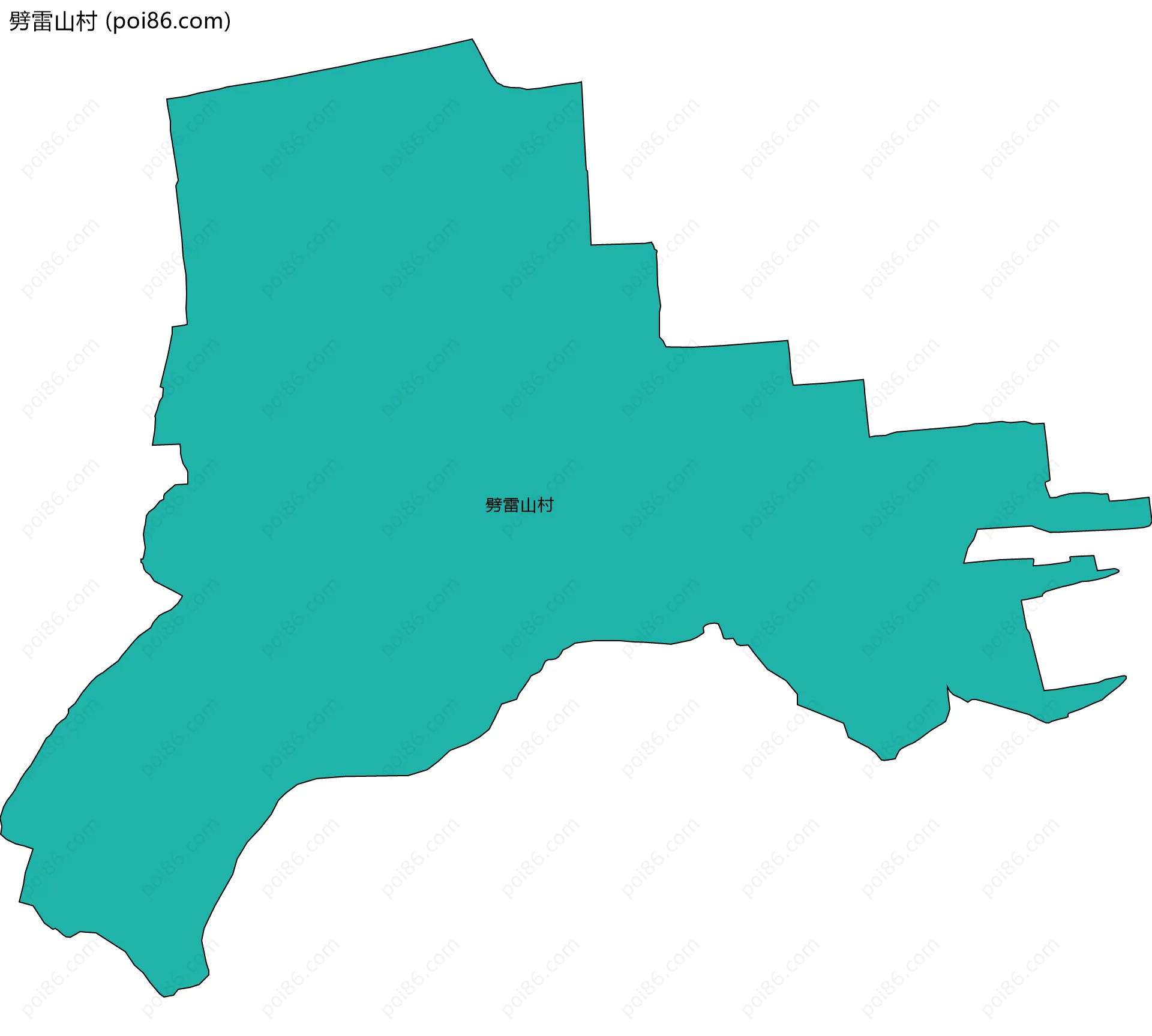 劈雷山村边界地图