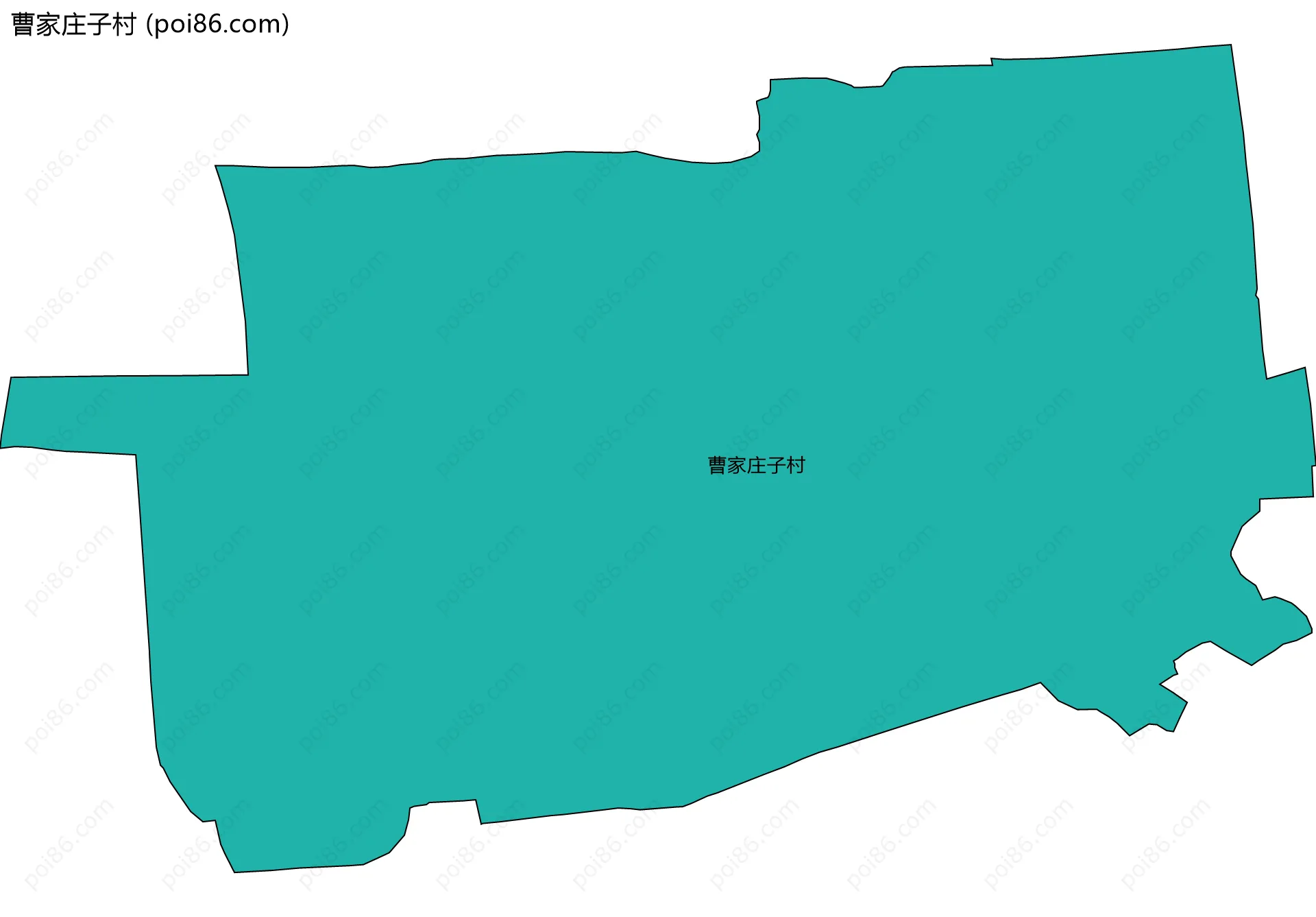 曹家庄子村边界地图