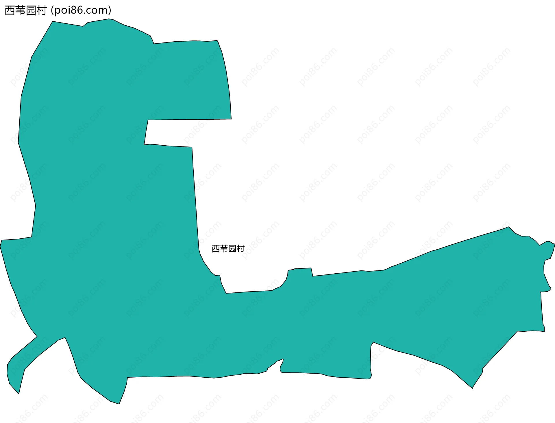 西苇园村边界地图