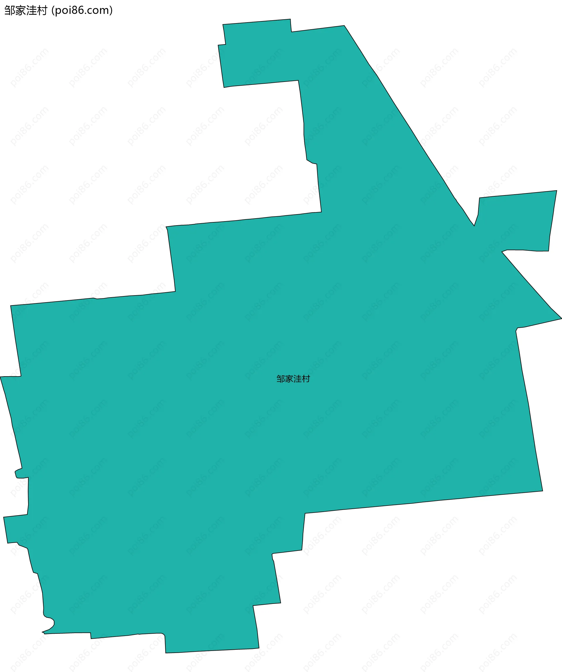 邹家洼村边界地图