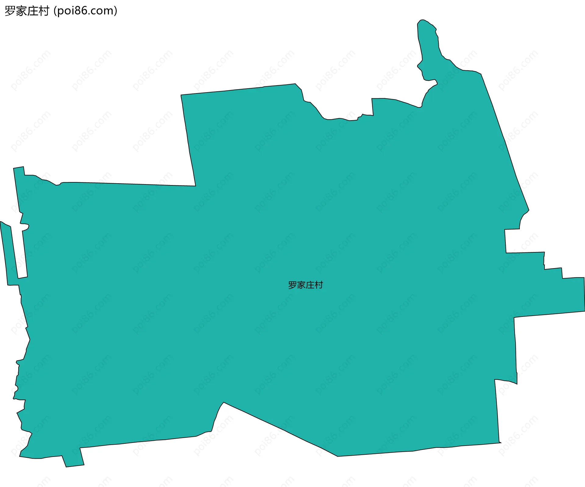 罗家庄村边界地图