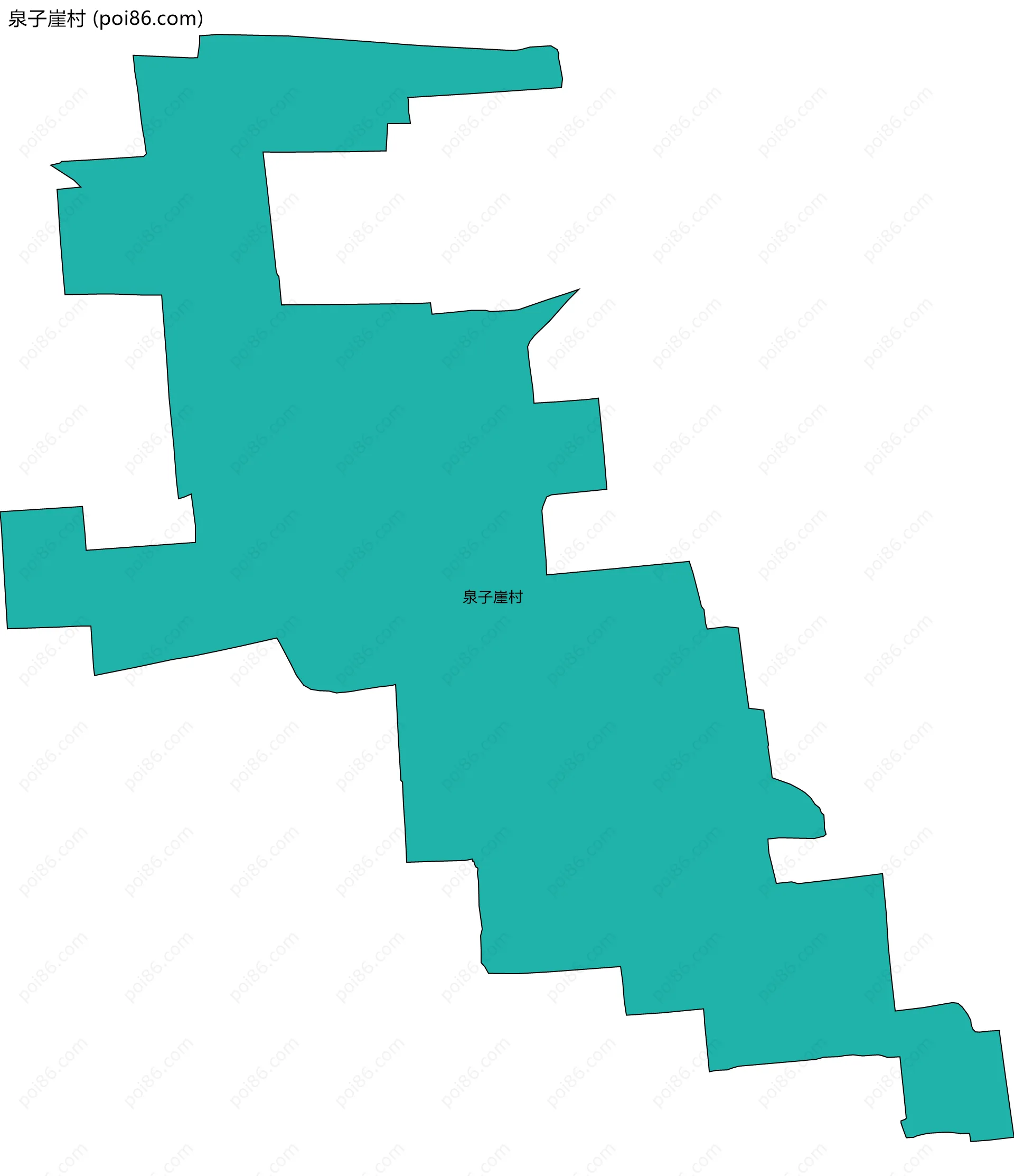 泉子崖村边界地图