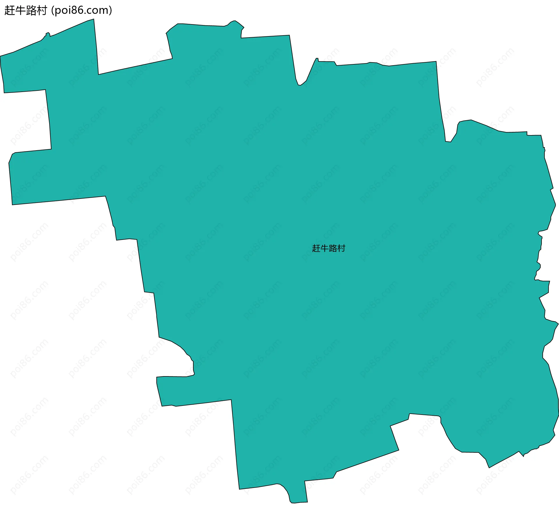 赶牛路村边界地图