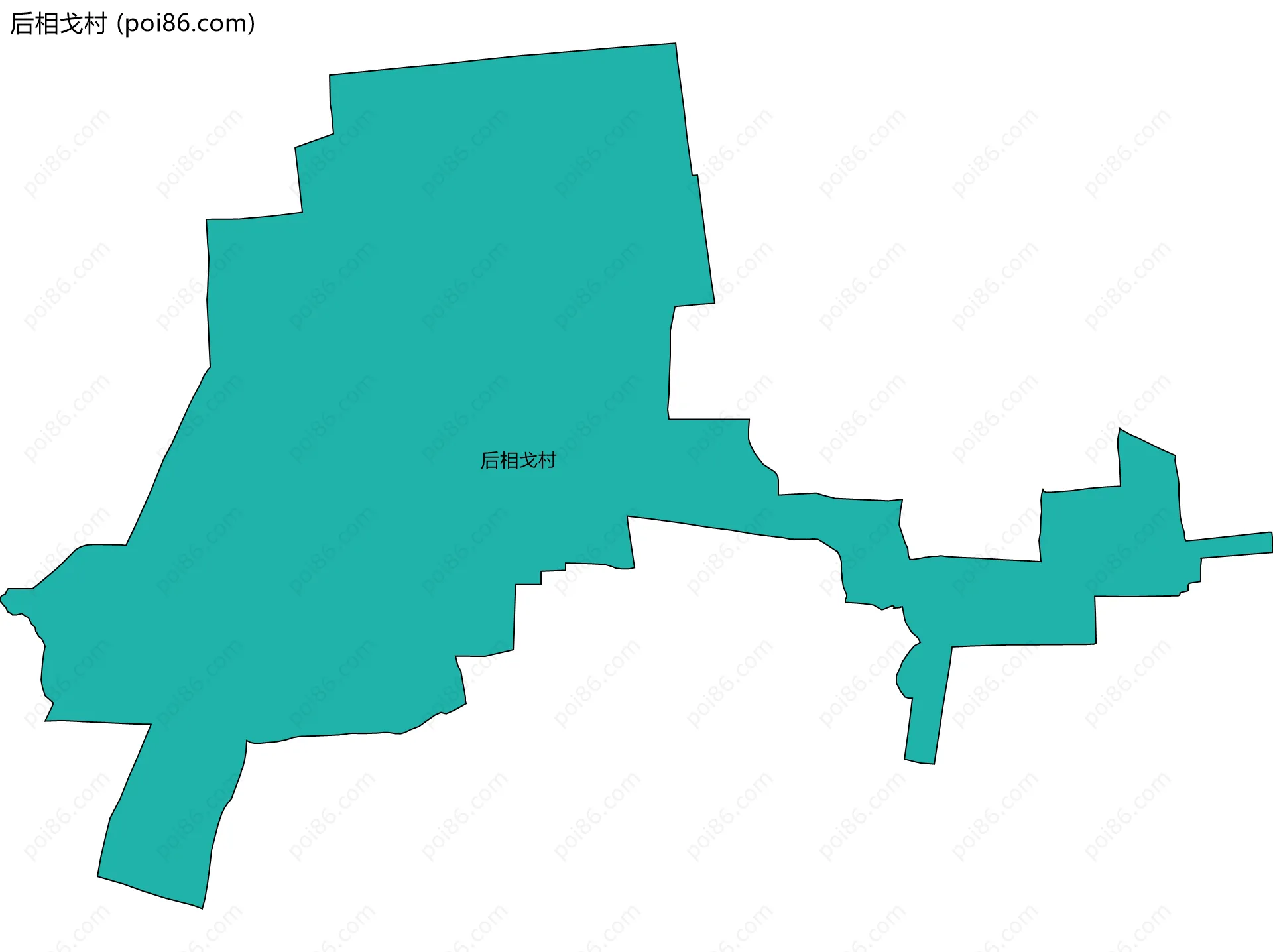 后相戈村边界地图