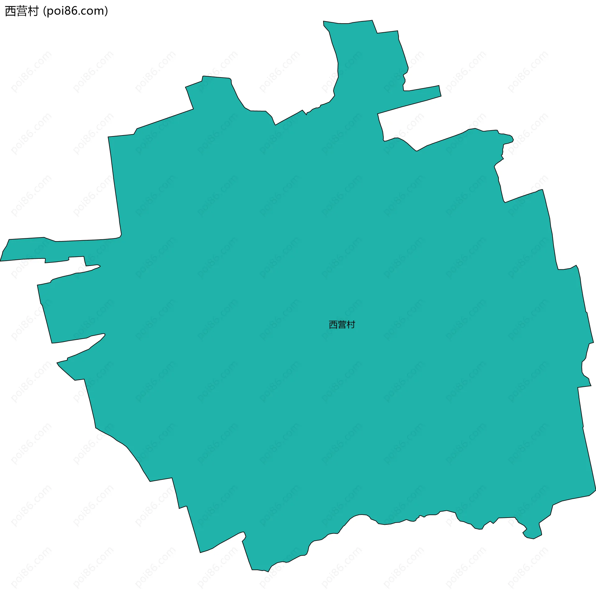 西营村边界地图