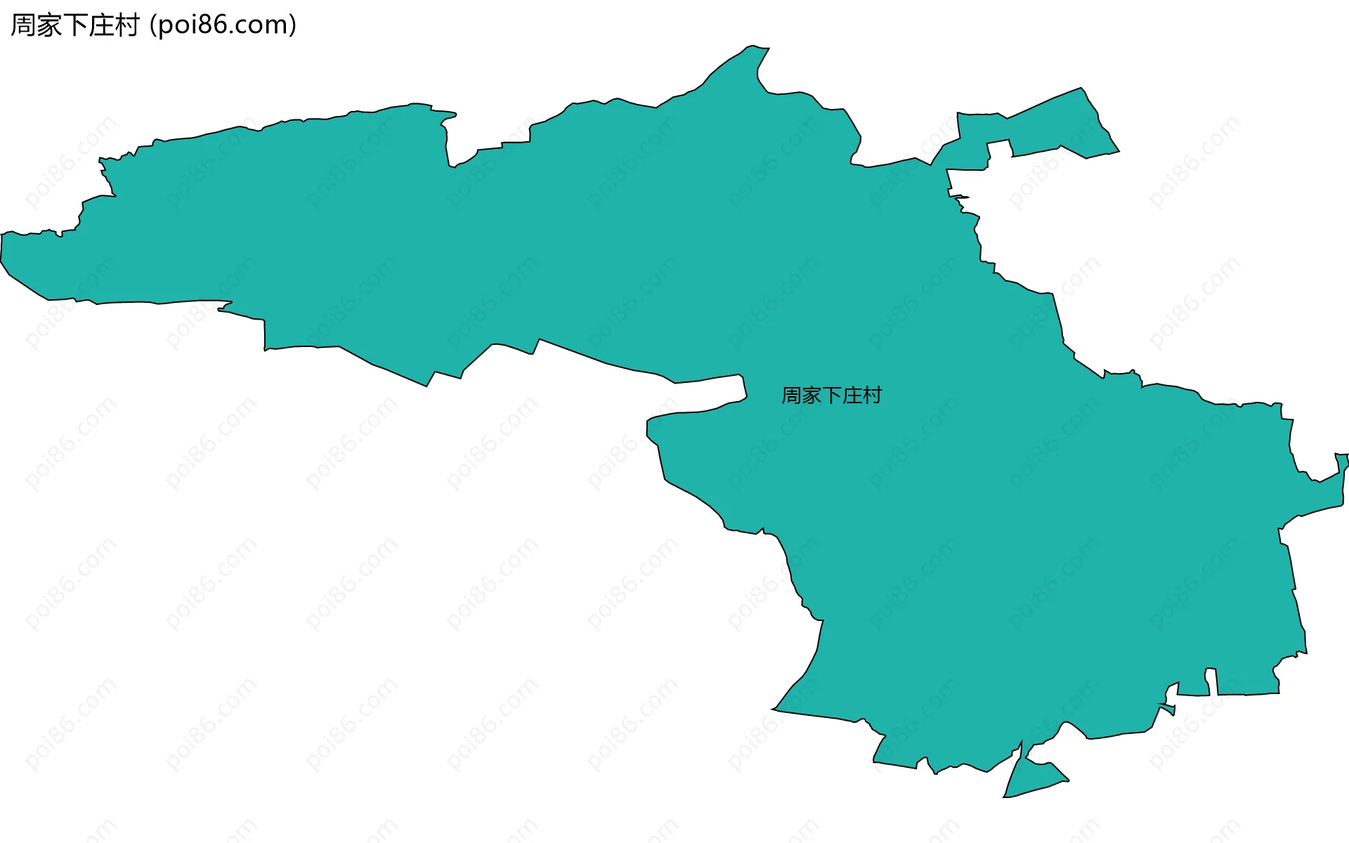 周家下庄村边界地图