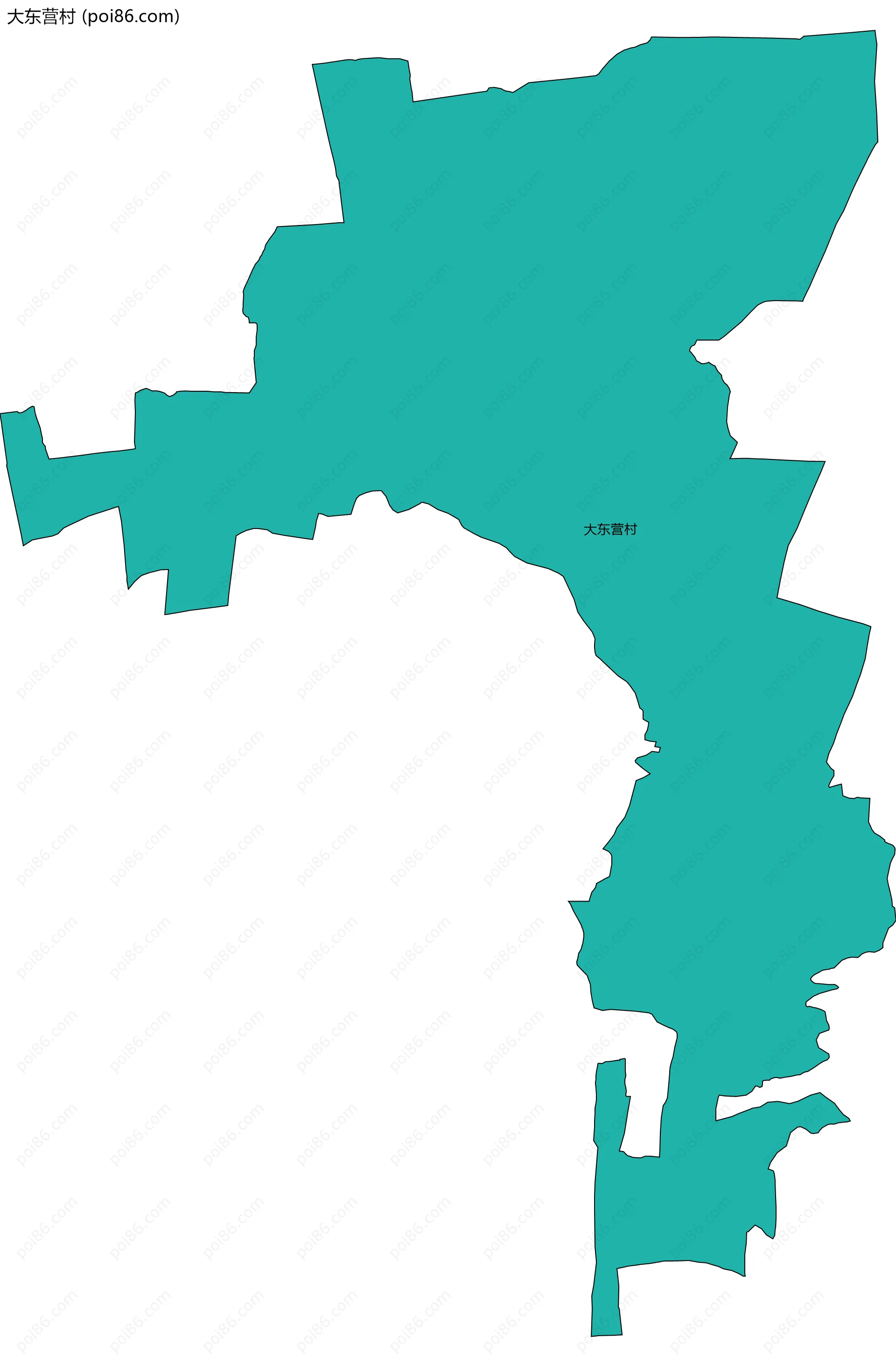 大东营村边界地图