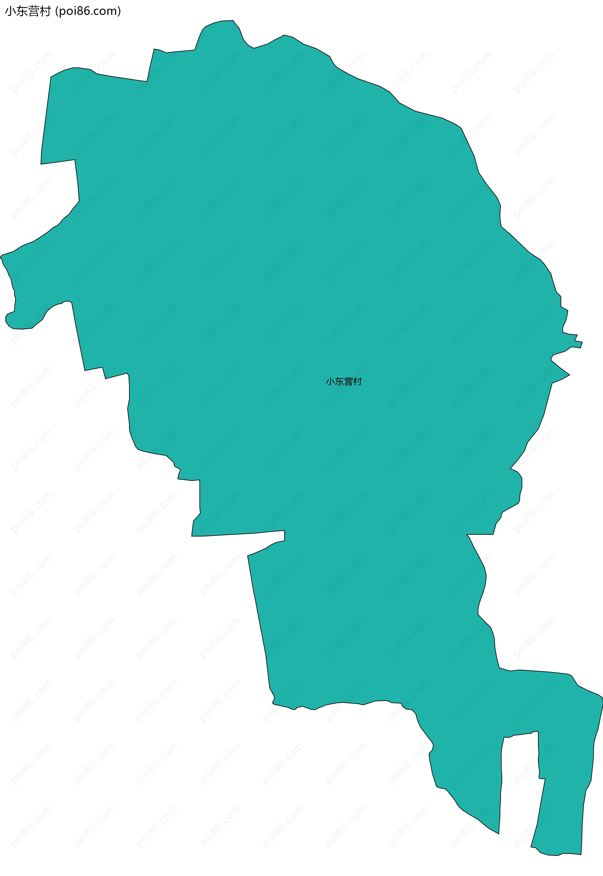 小东营村边界地图